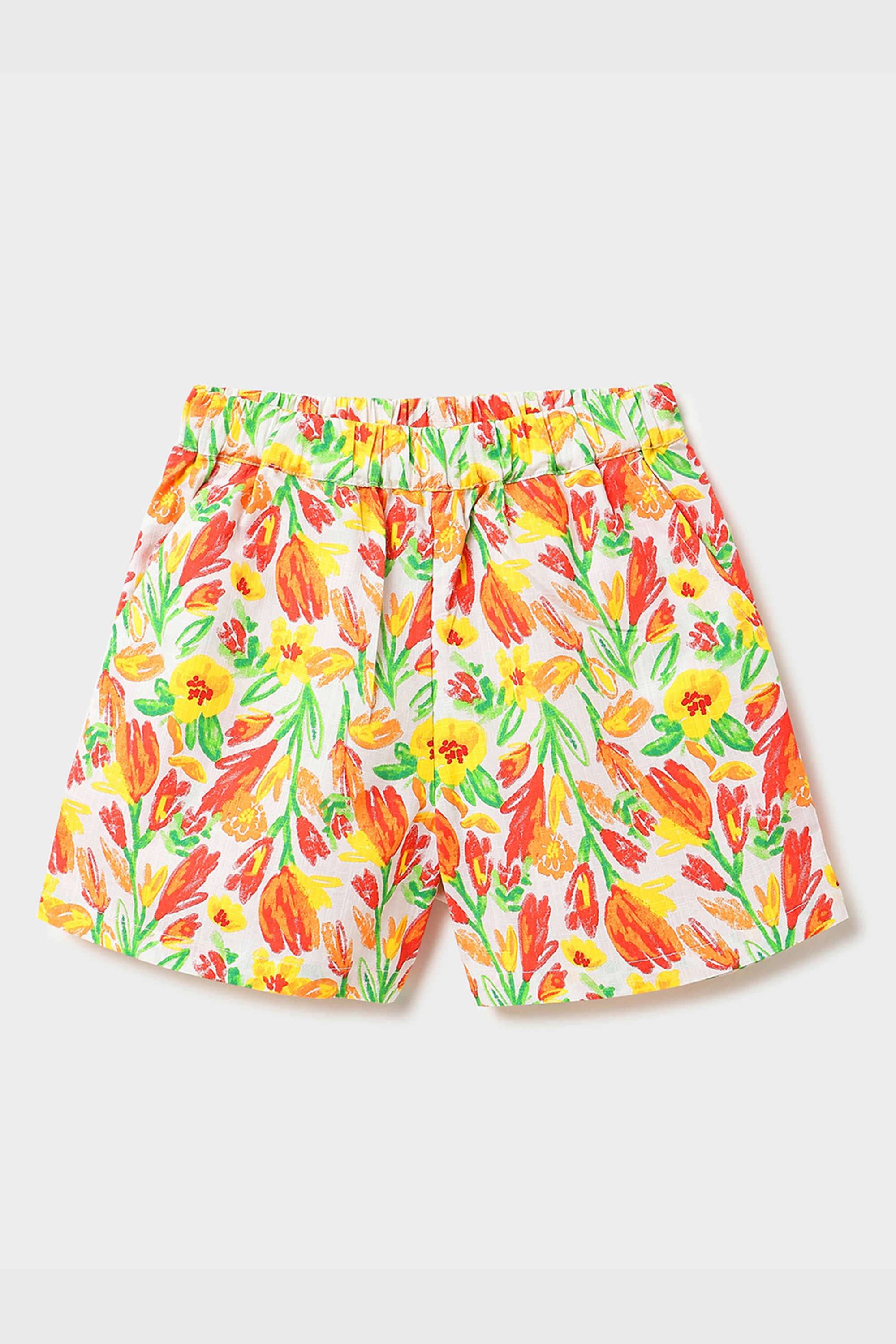 Printed-Cotton-Regular-Fit-Girls-Shorts