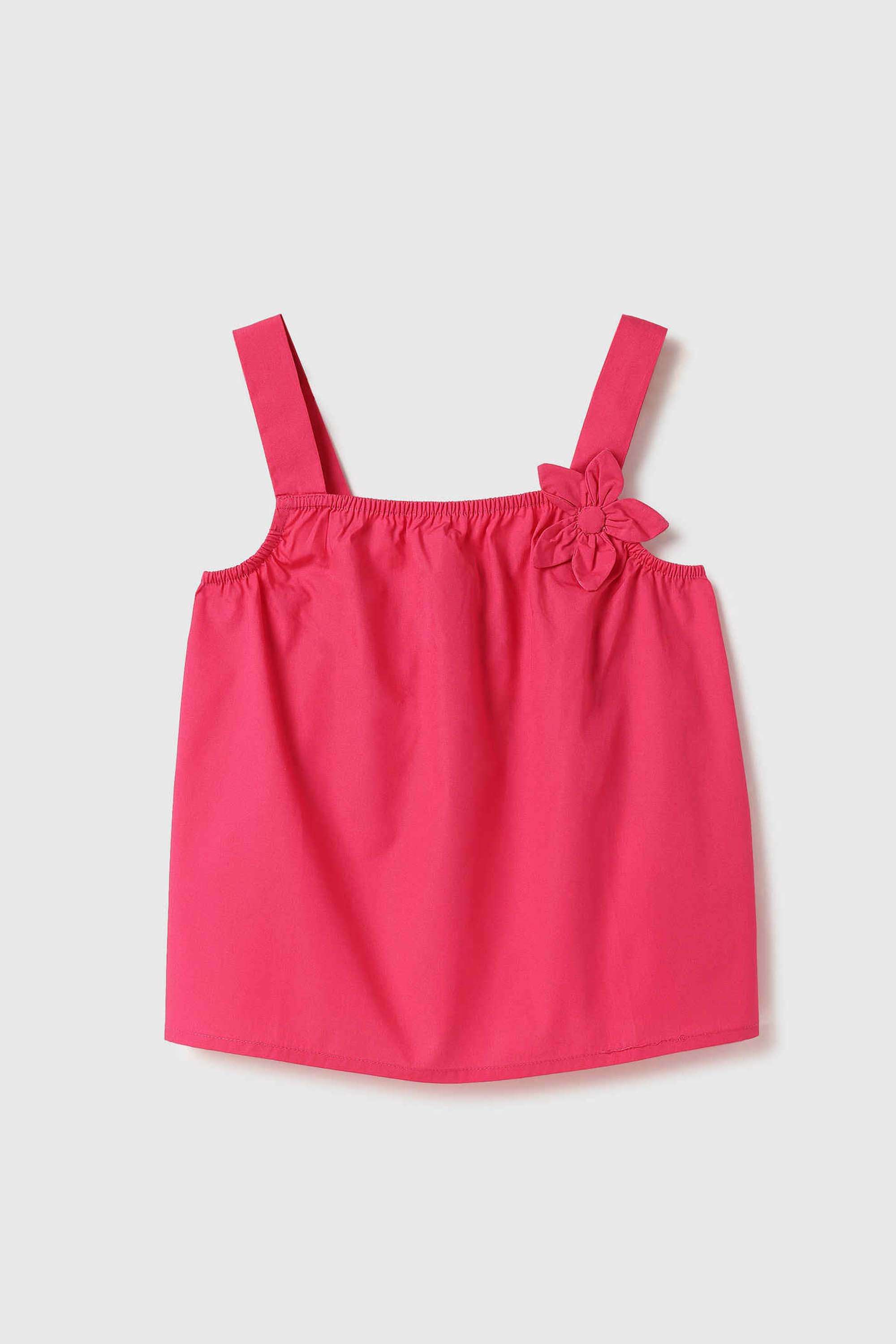 Solid-Cotton-Square-Neck-Girls-Top