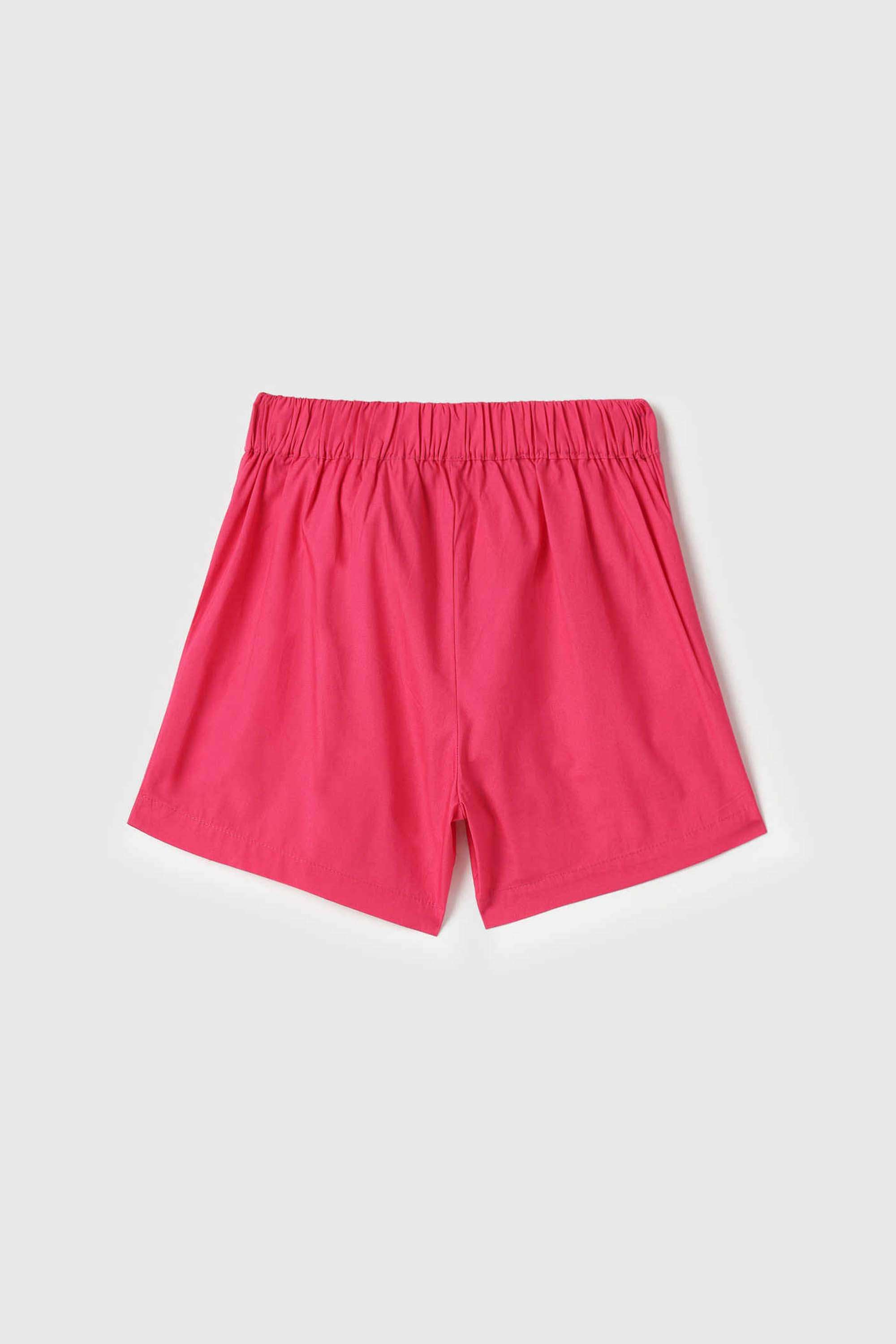Solid-Cotton-Regular-Fit-Infant-Girls-Shorts