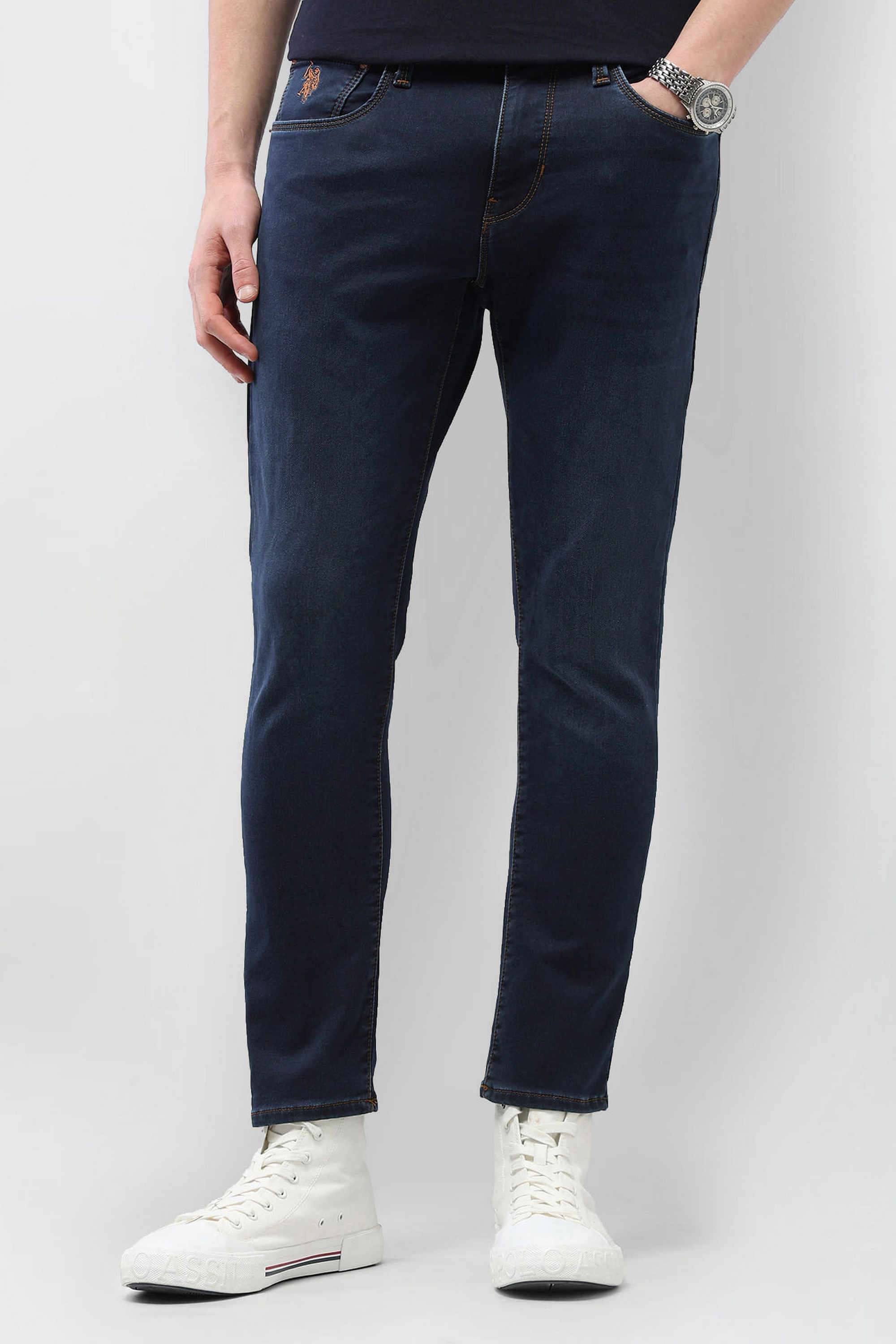 Solid-Cotton-Tapered-Fit-Men-s-Jeans