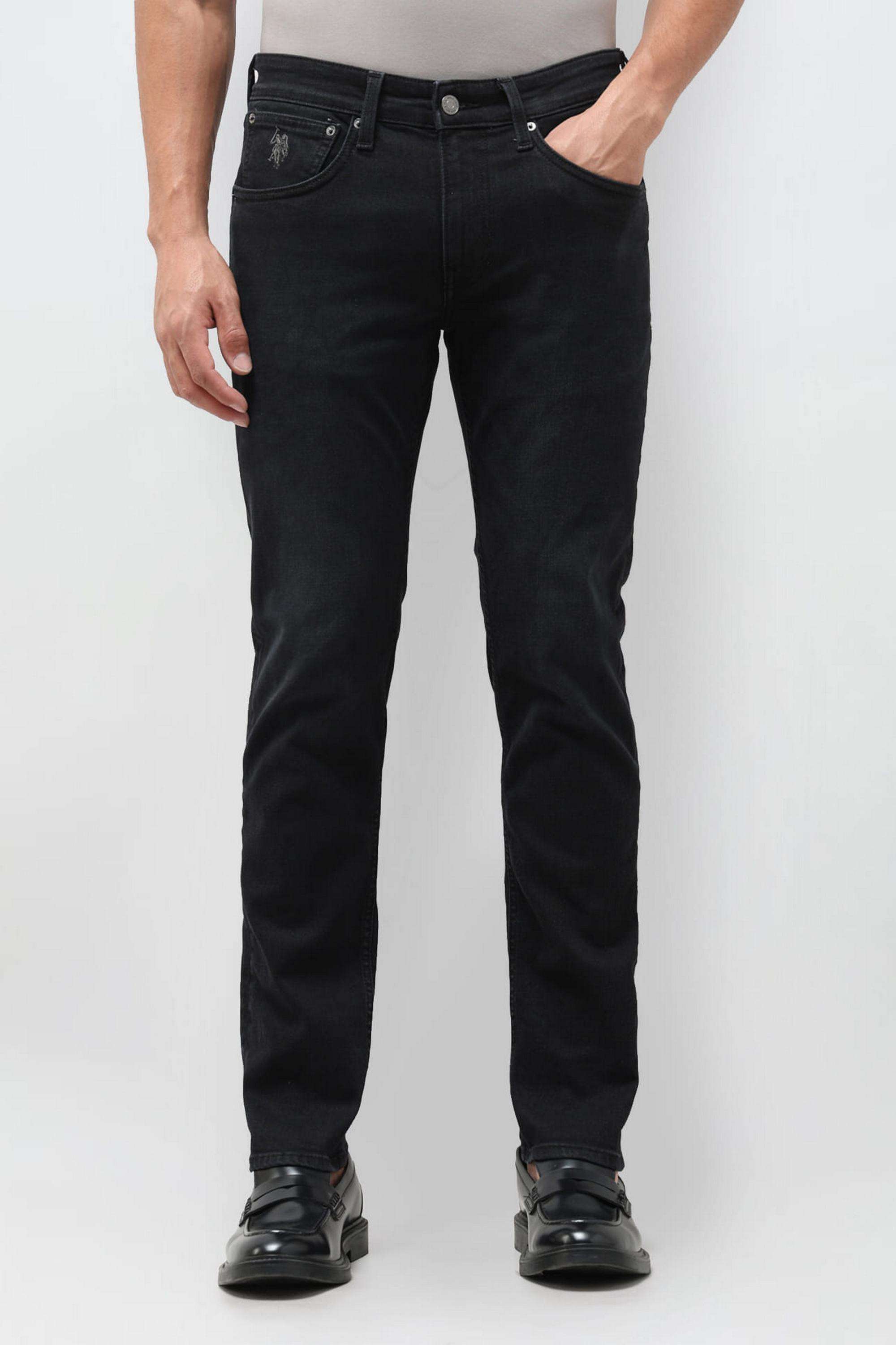 Solid-Cotton-Tapered-Fit-Men-s-Jeans