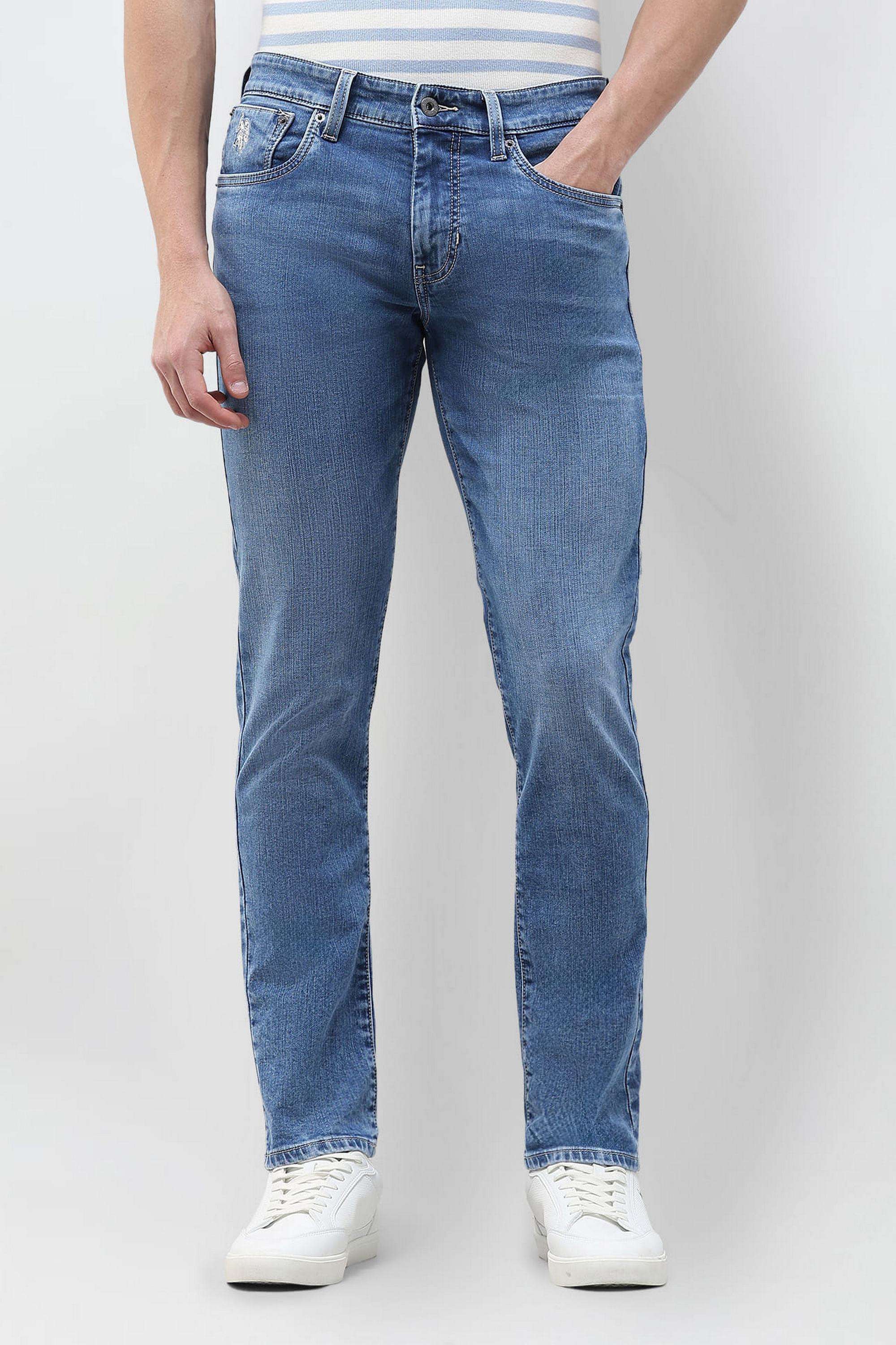 Solid-Cotton-Tapered-Fit-Men-s-Jeans
