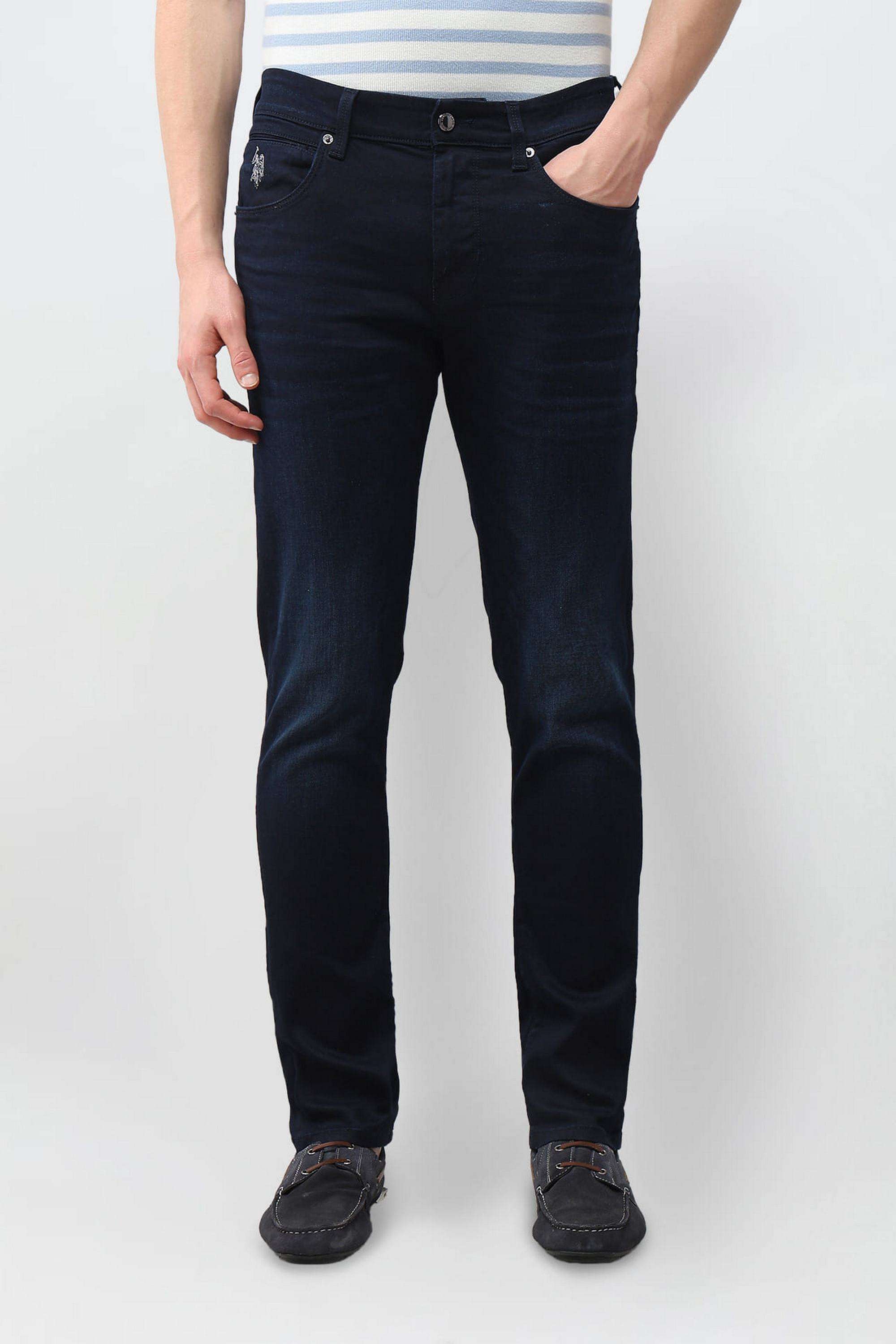 Solid-Cotton-Tapered-Fit-Men-s-Jeans
