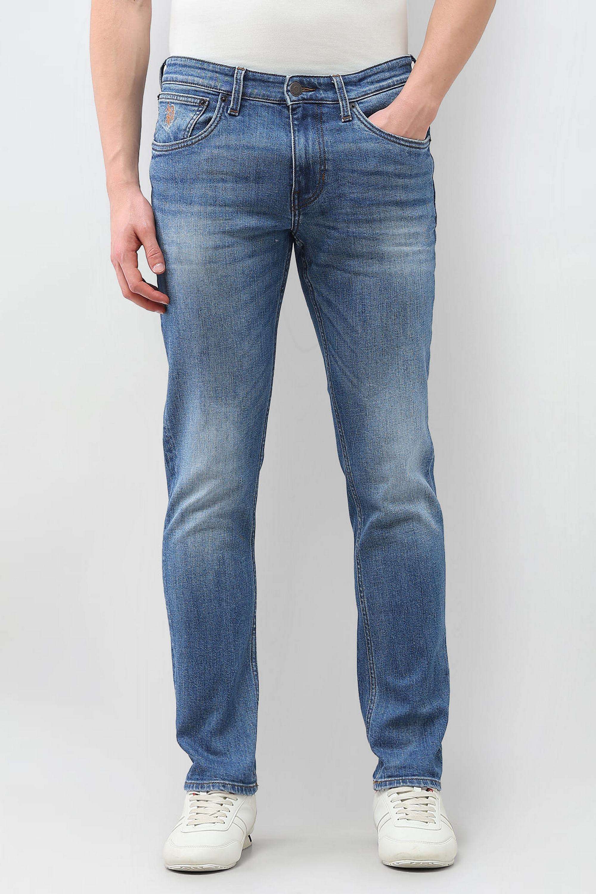 Solid-Cotton-Tapered-Fit-Men-s-Jeans