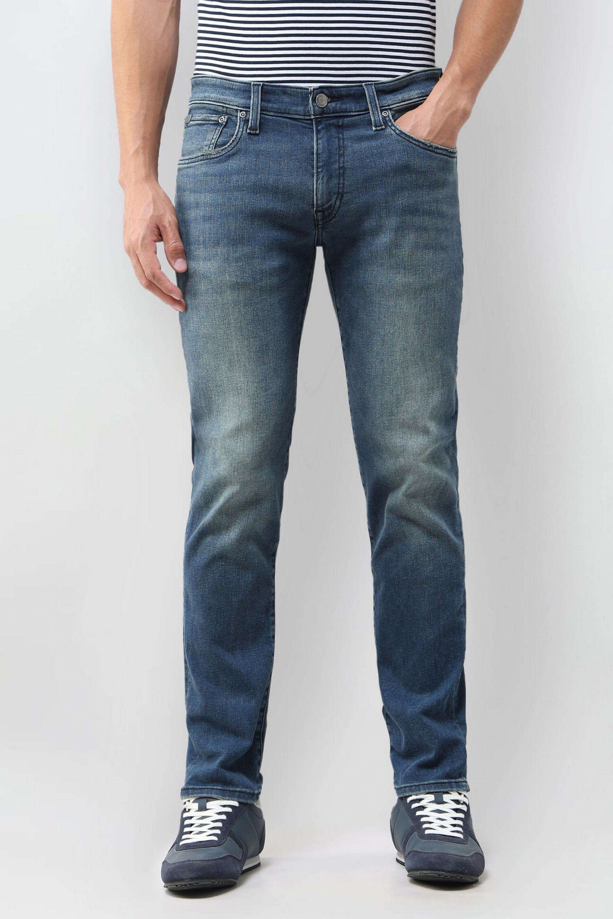Solid-Cotton-Tapered-Fit-Men-s-Jeans