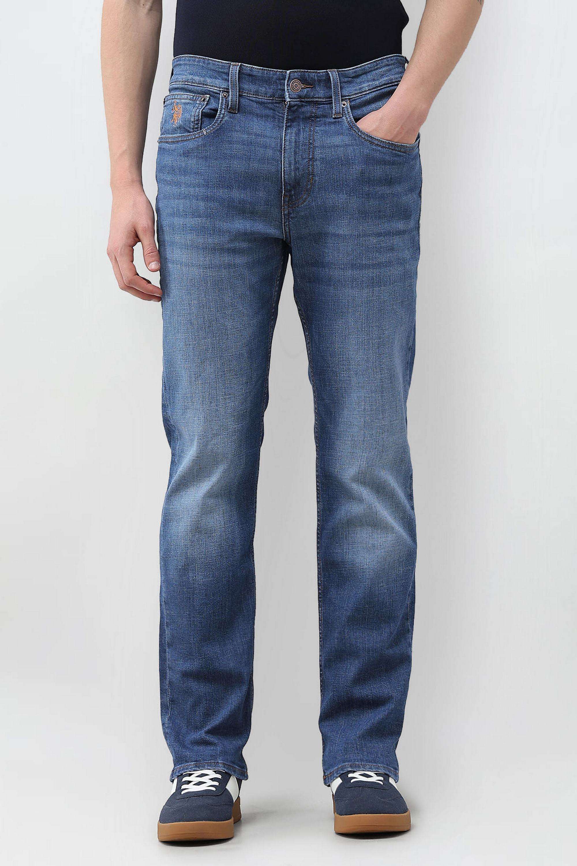 Solid-Cotton-Straight-Fit-Men-s-Jeans