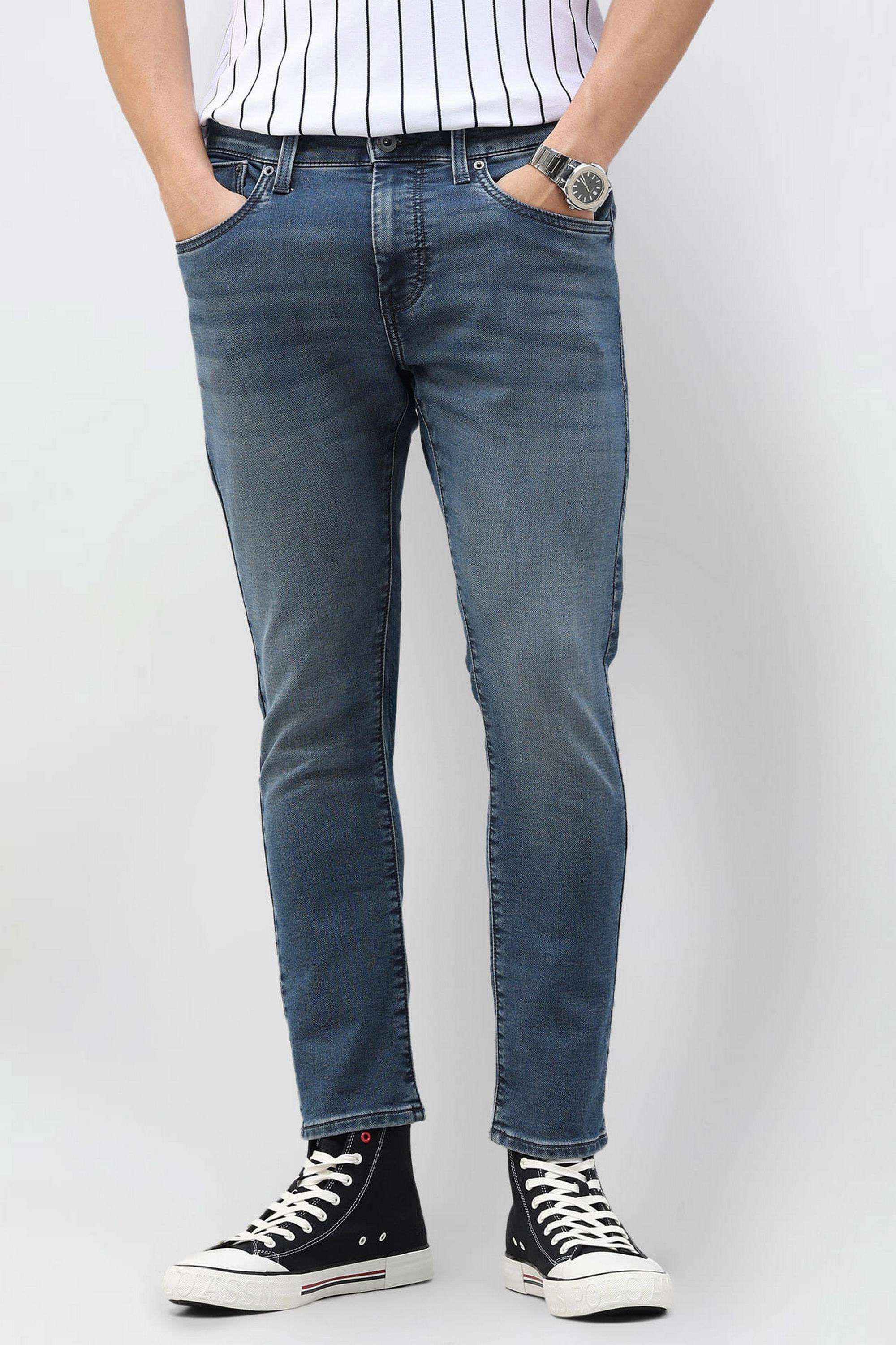 Solid-Cotton-Tapered-Fit-Men-s-Jeans