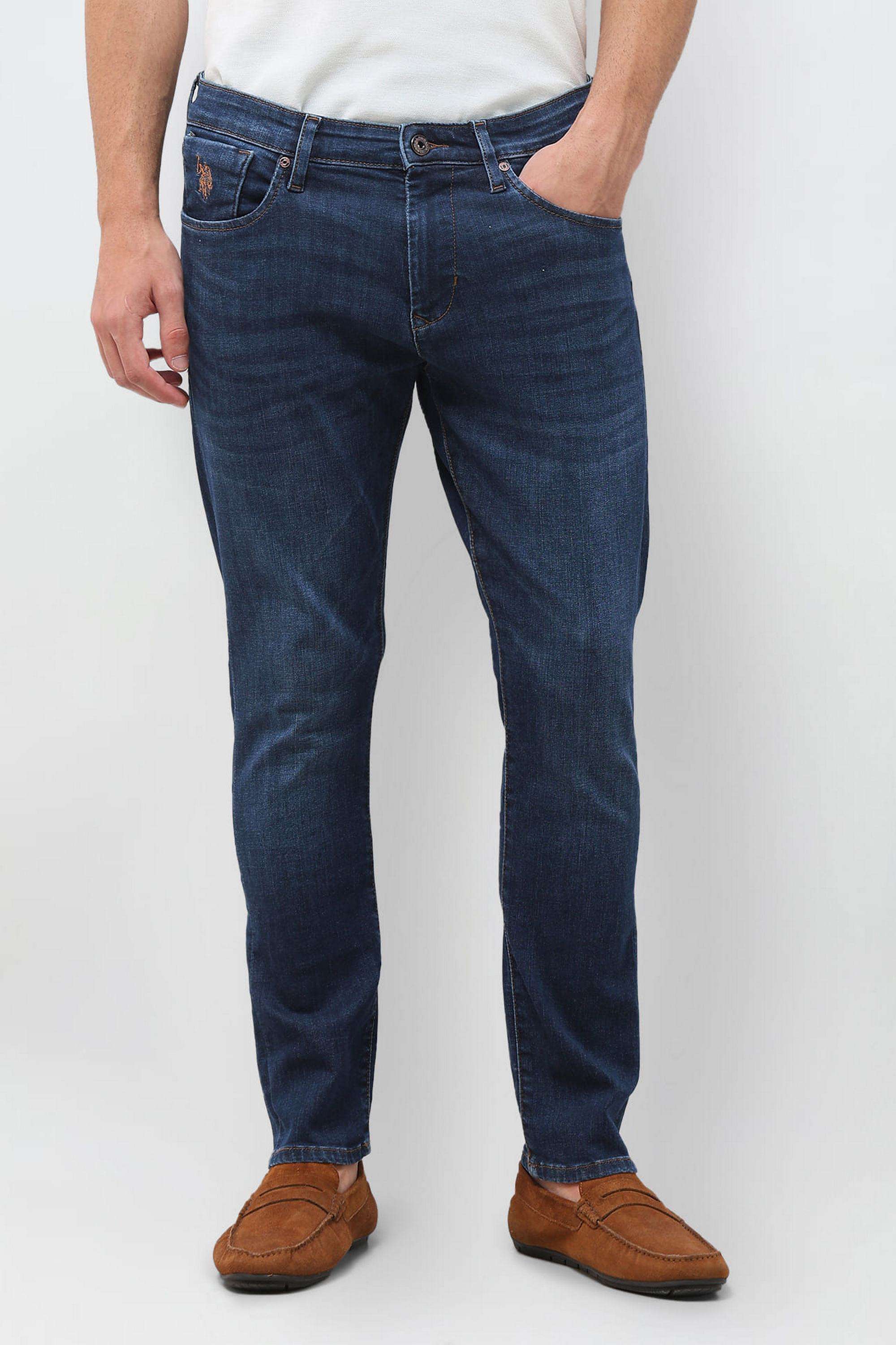 Solid-Cotton-Tapered-fit-Men-s-Jeans