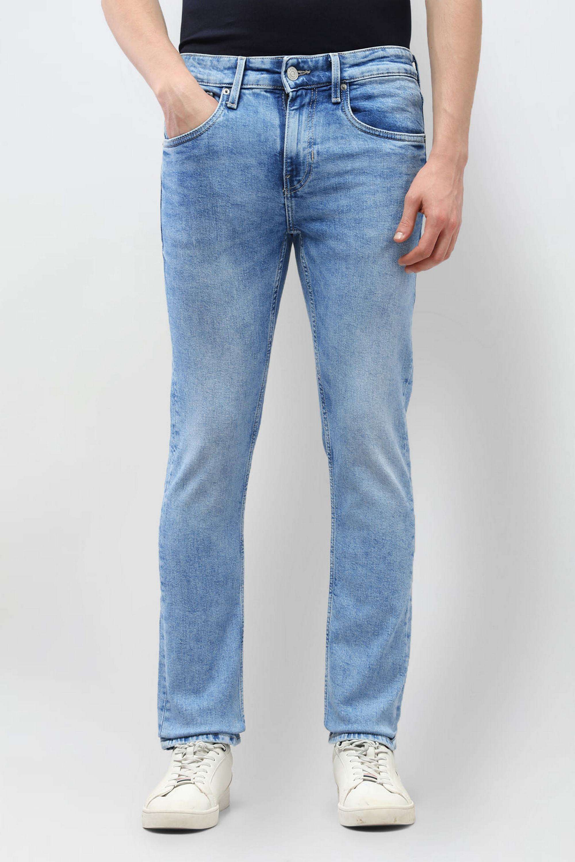 Solid-Cotton-Skinny-Fit-Men-s-Jeans
