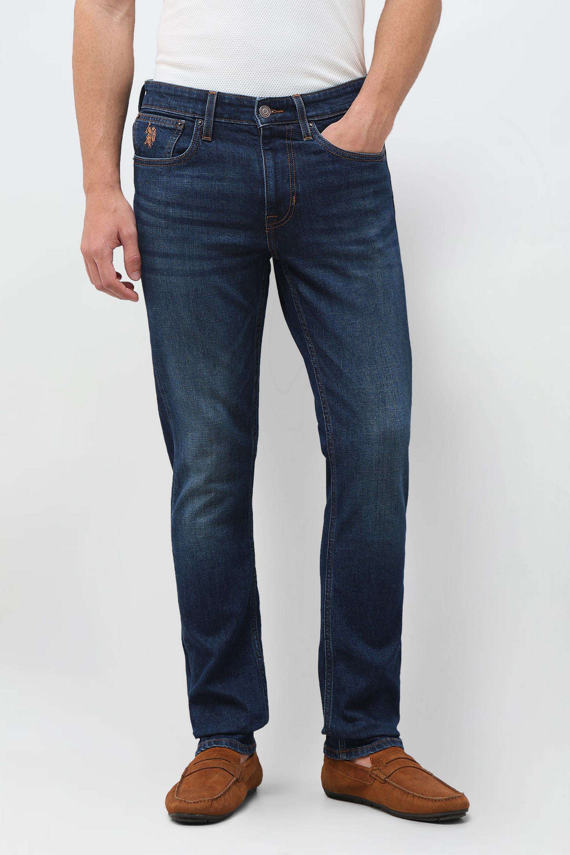 Solid-Cotton-Skinny-Fit-Men-s-Jeans