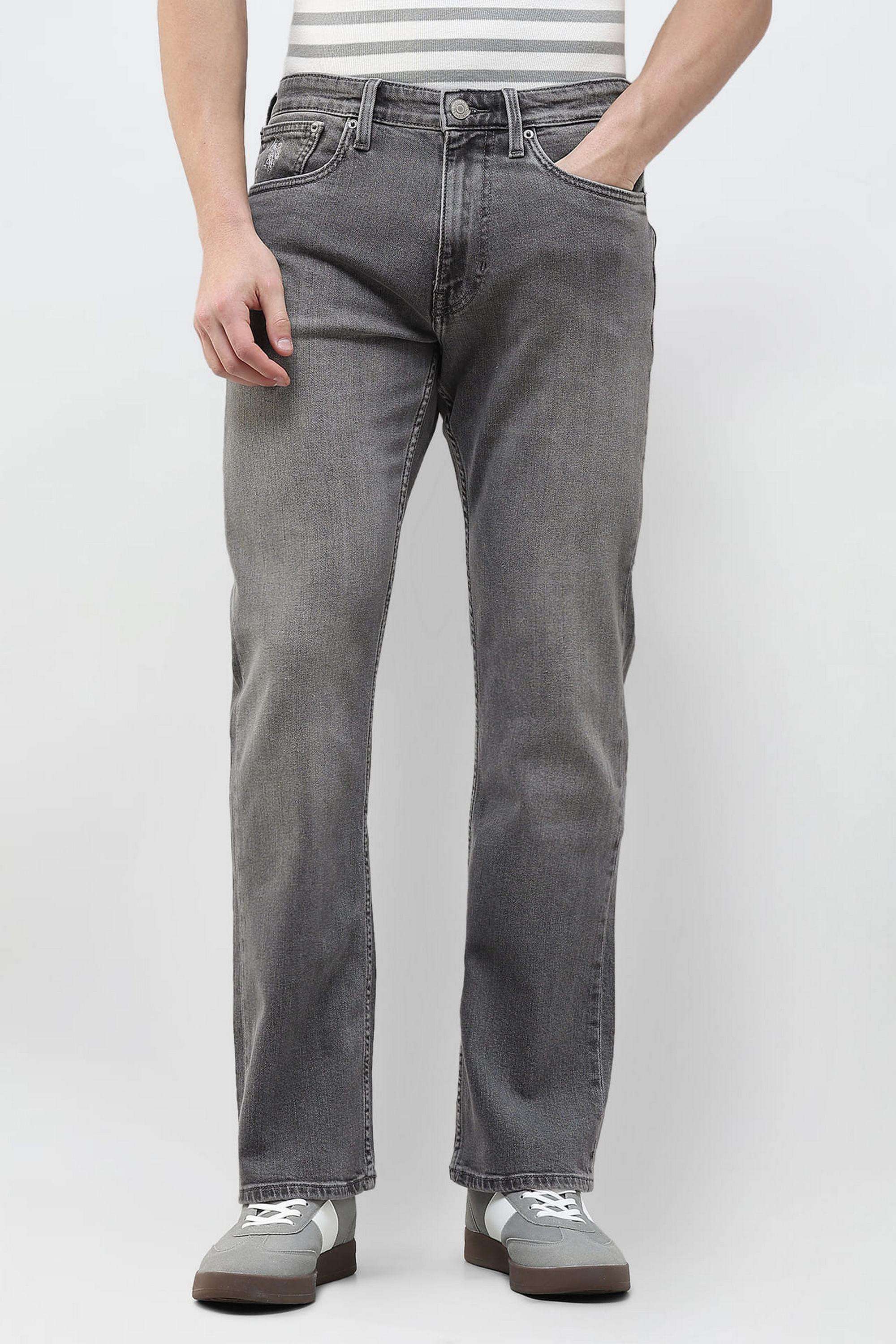 Solid-Cotton-Bootcut-Fit-Men-s-Jeans