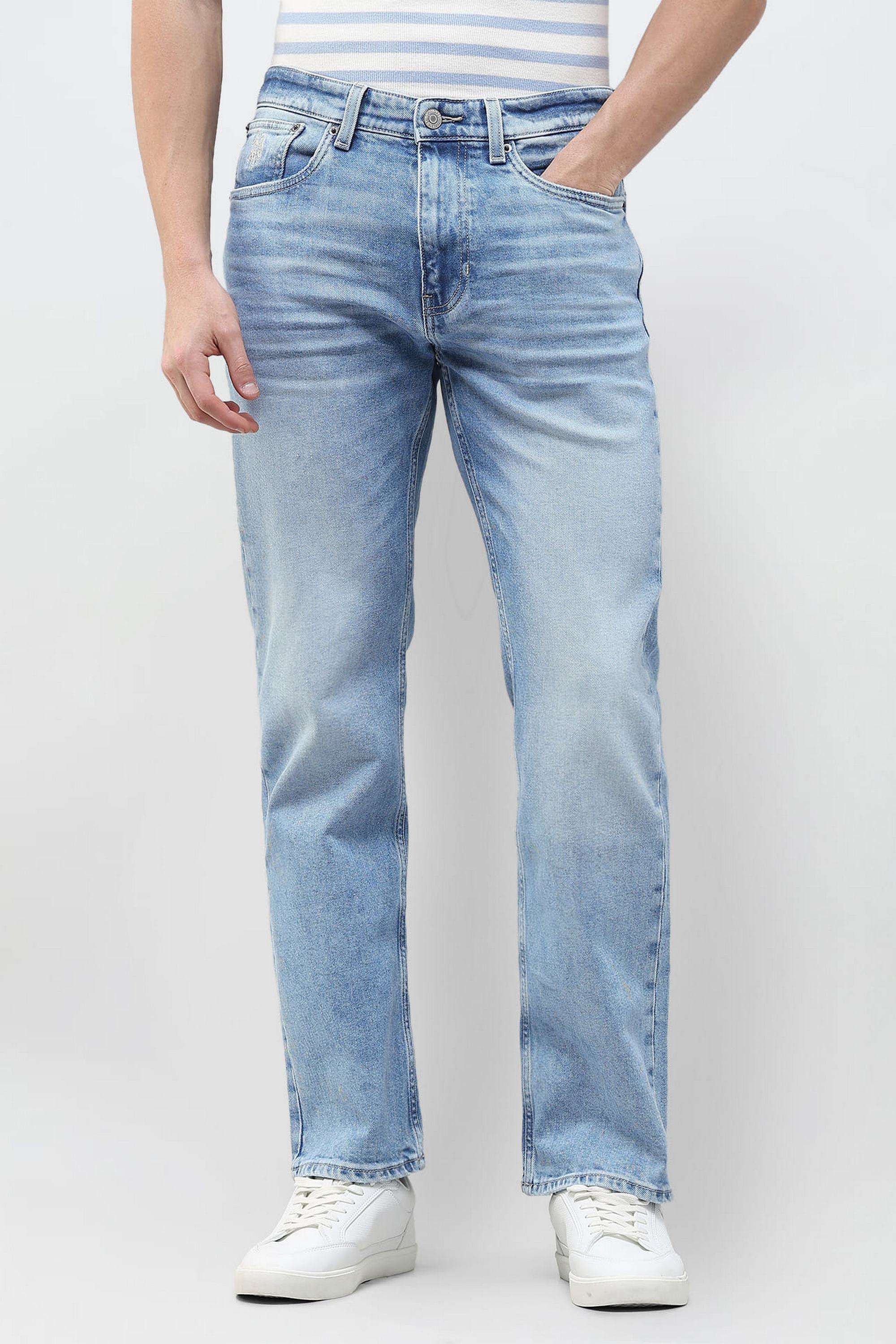 Solid-Cotton-Bootcut-Fit-Men-s-Jeans