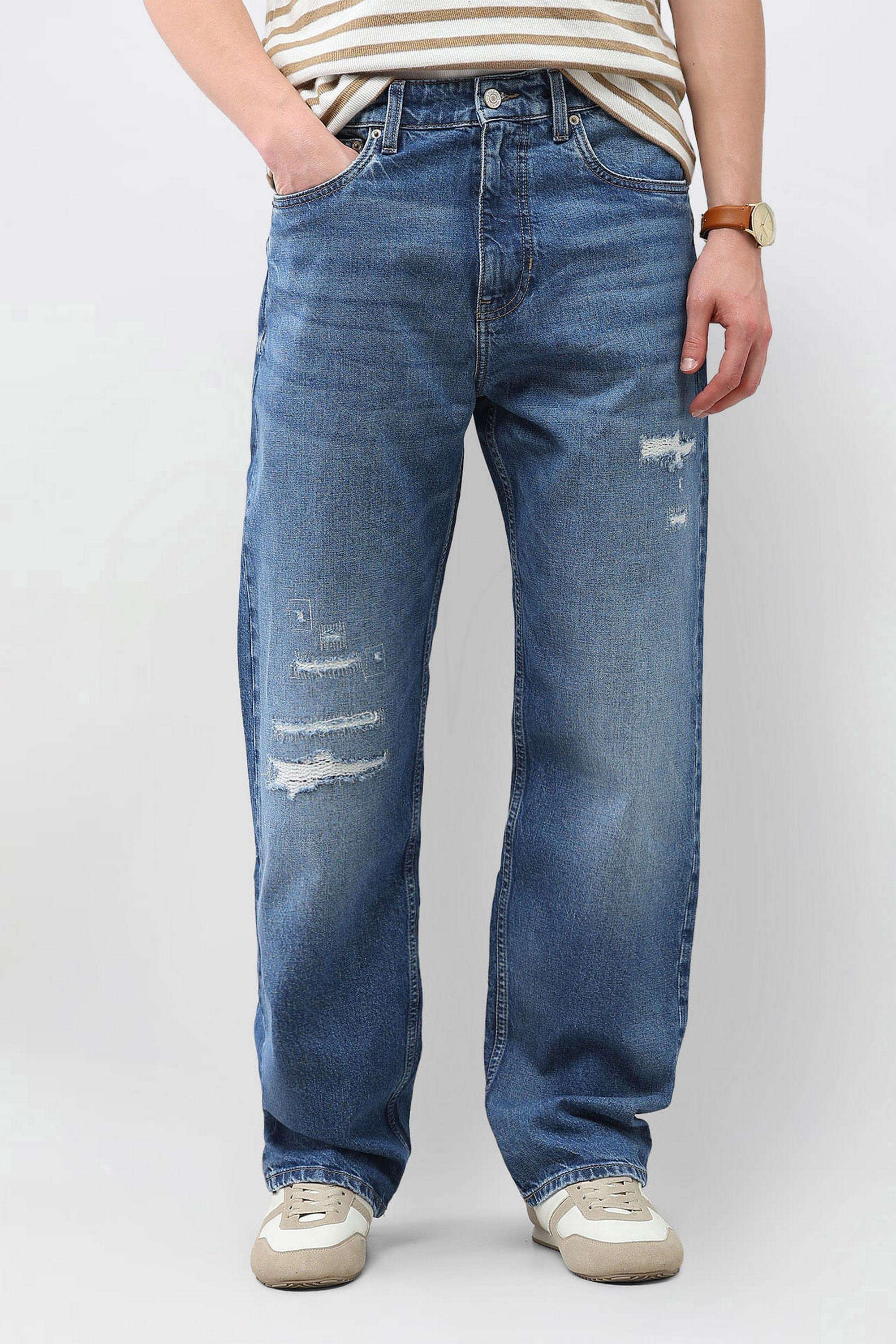 Solid-Cotton-Relaxed-Fit-Men-s-Jeans