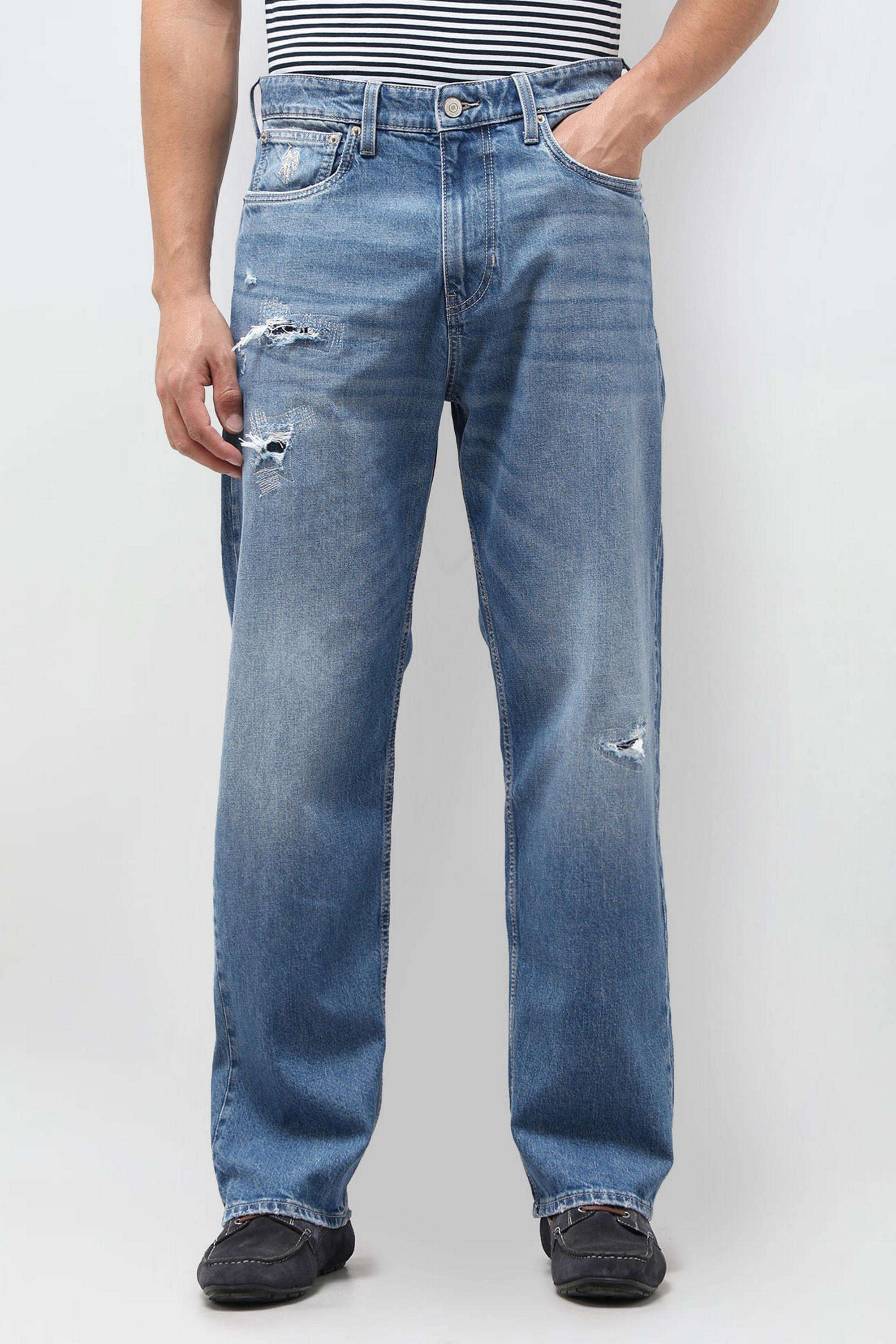 Solid-Cotton-Straight-Fit-Men-s-Jeans