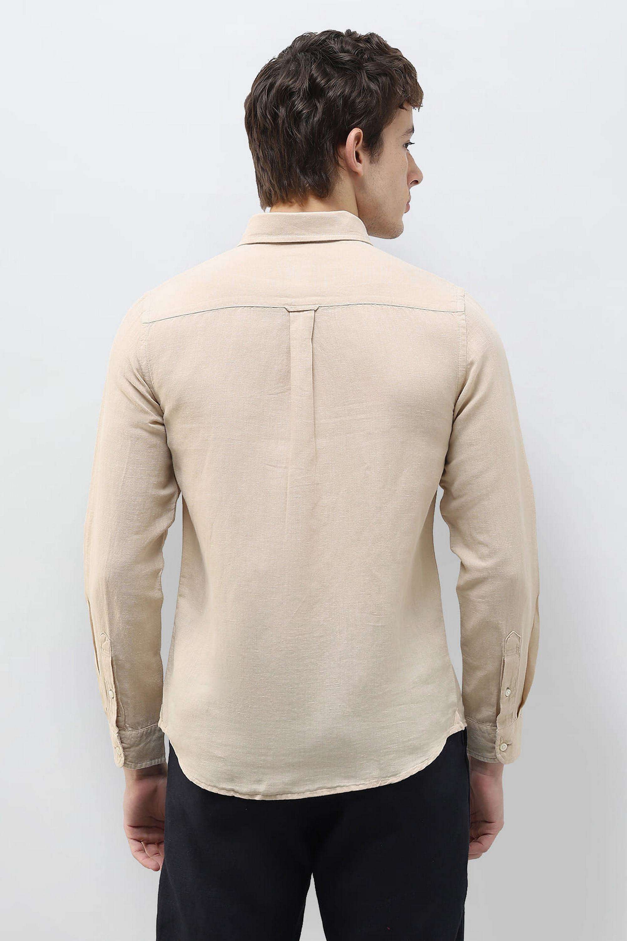 Solid-Linen-Regular-Fit-Men-s-Casual-Shirt