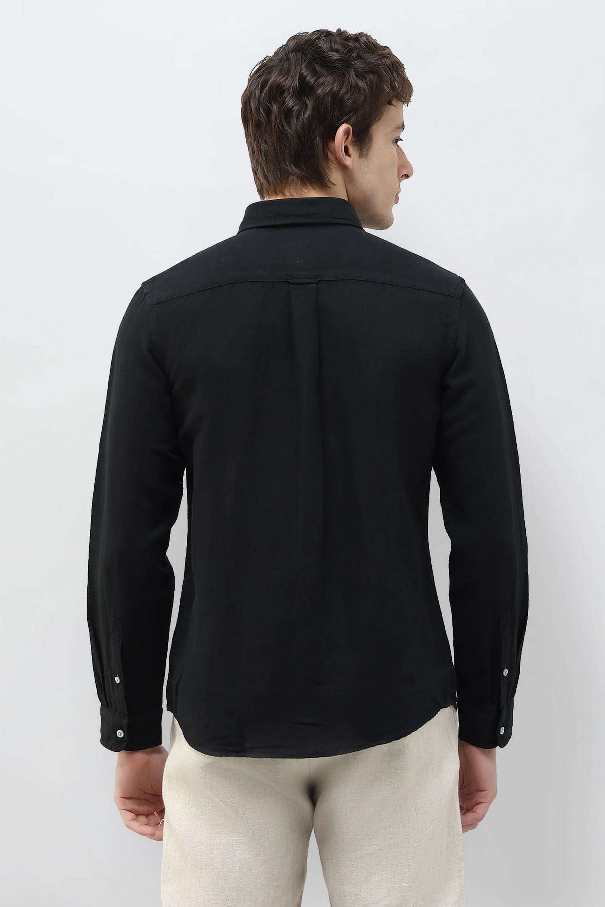 Solid-Linen-Regular-Fit-Men-s-Casual-Shirt