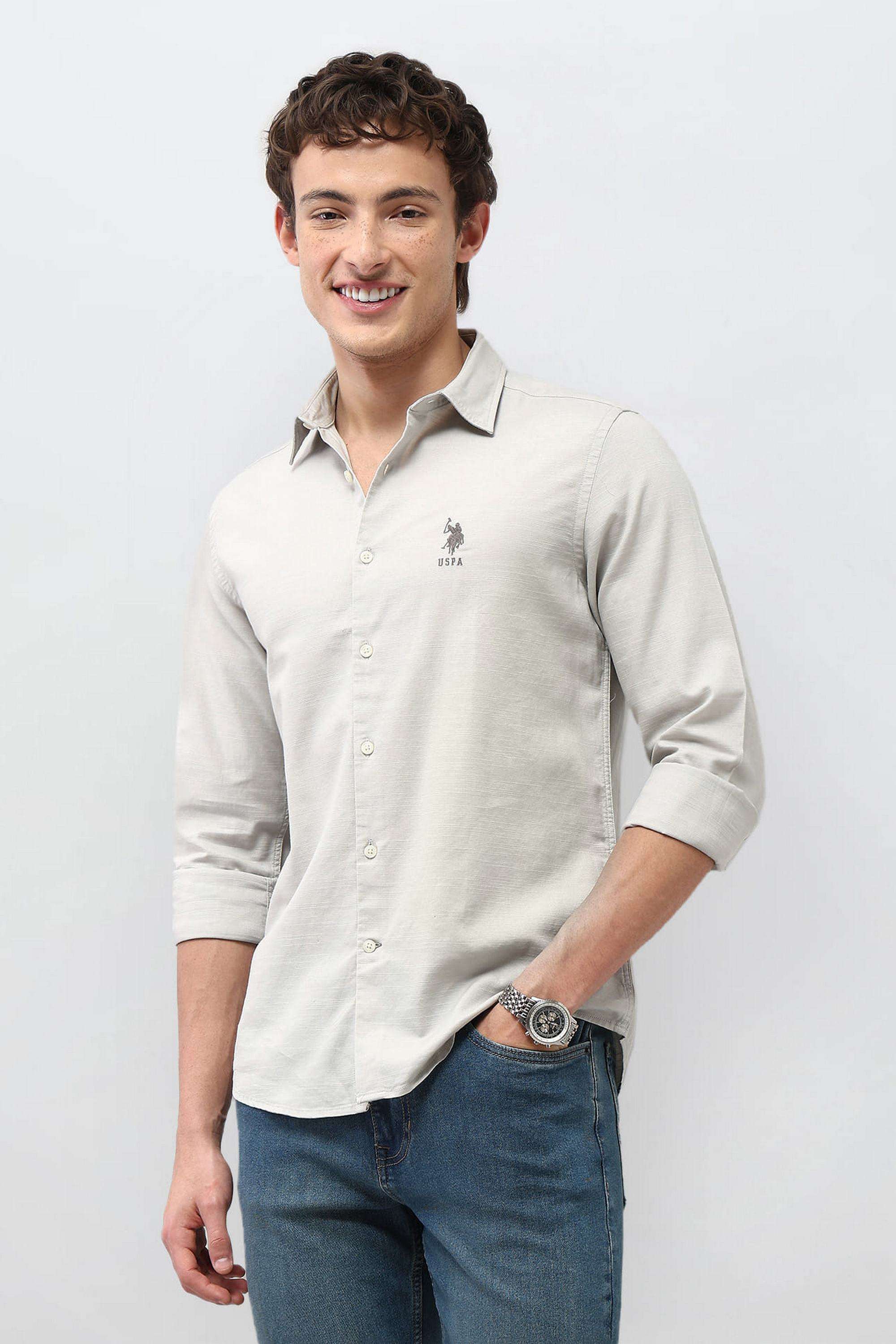 Dobby-Cotton-Regular-Fit-Men-s-Shirt