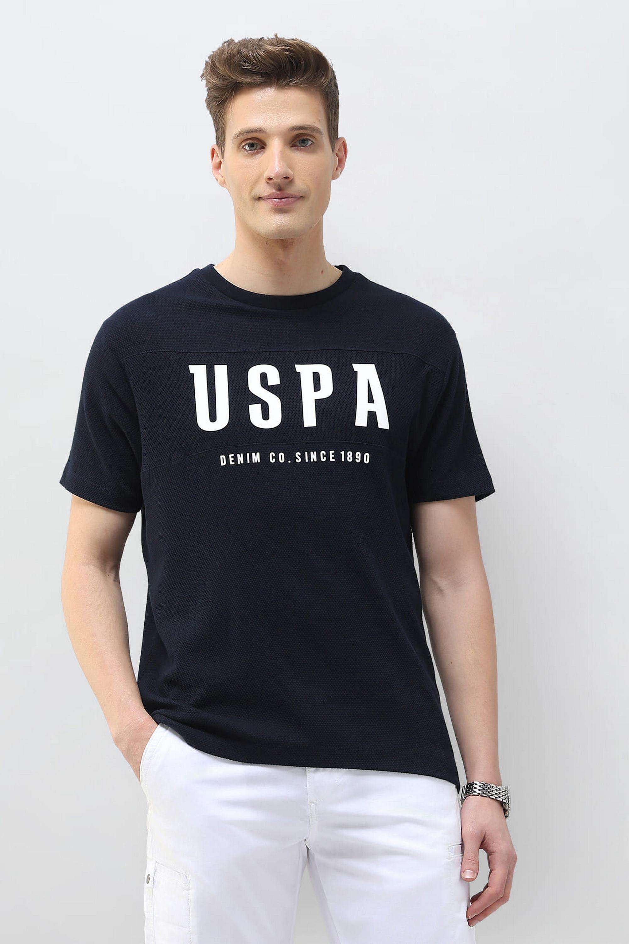 Textured-Cotton-Round-Neck-Men-s-T-Shirt