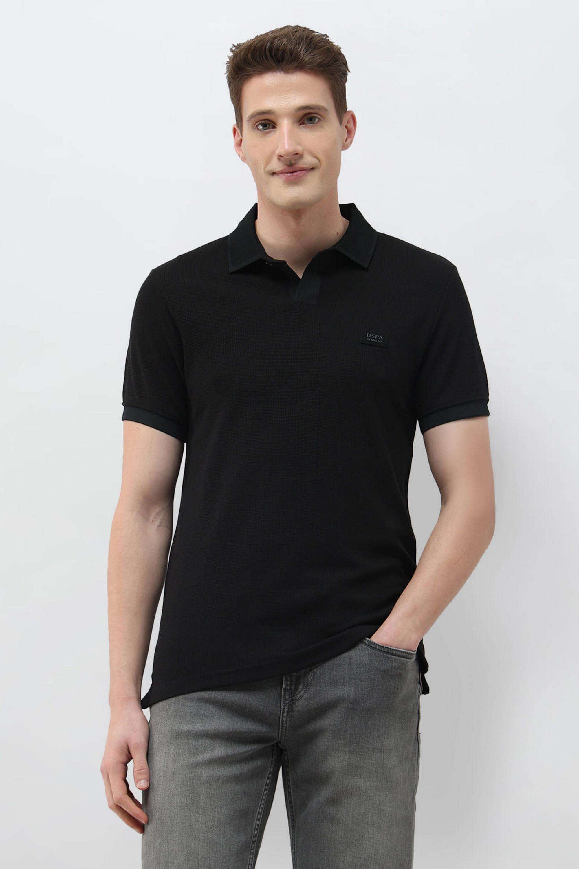 Textured-Cotton-Polo-Men-s-T-Shirt