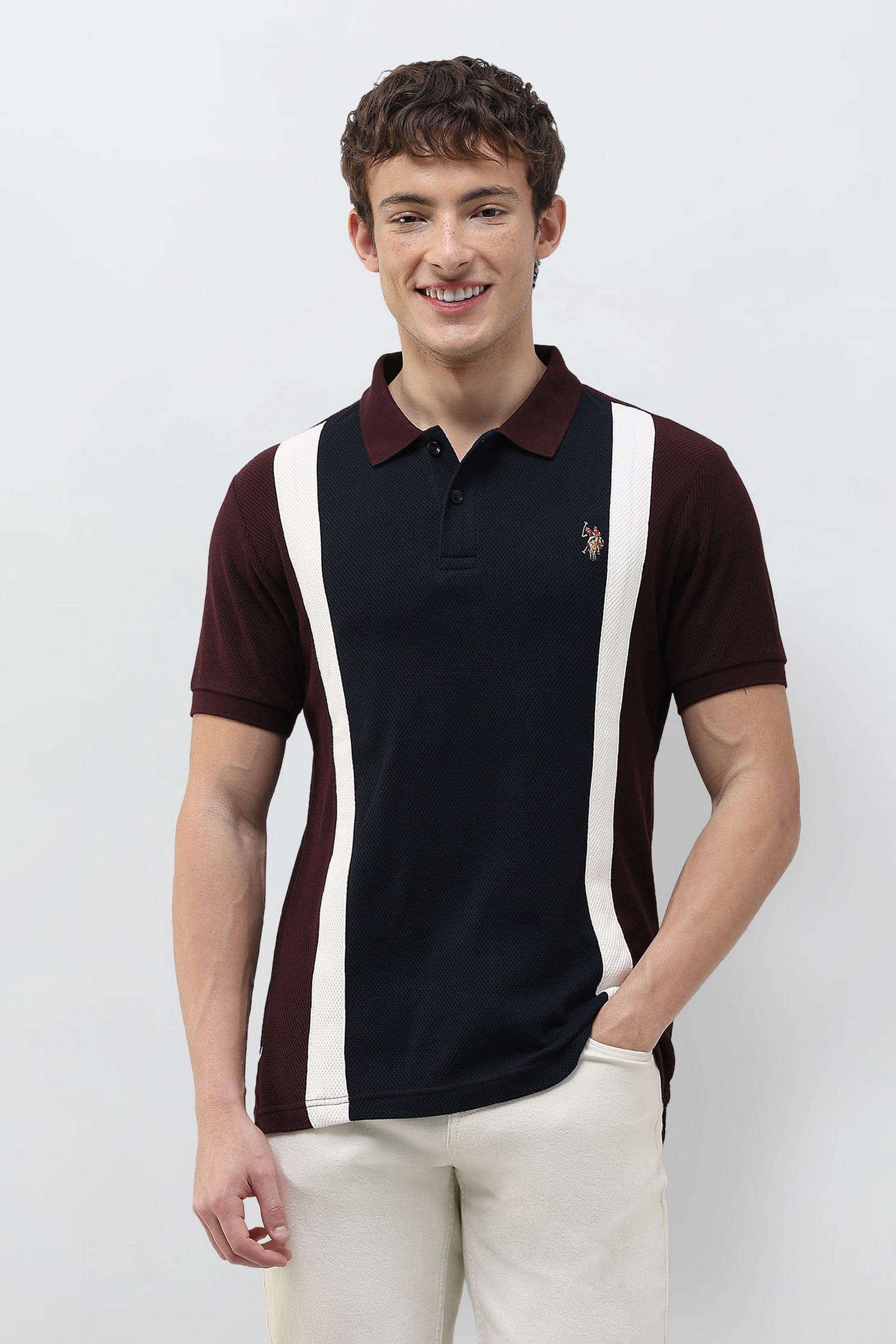 Color-Block-Cotton-Polo-Men-s-T-Shirt