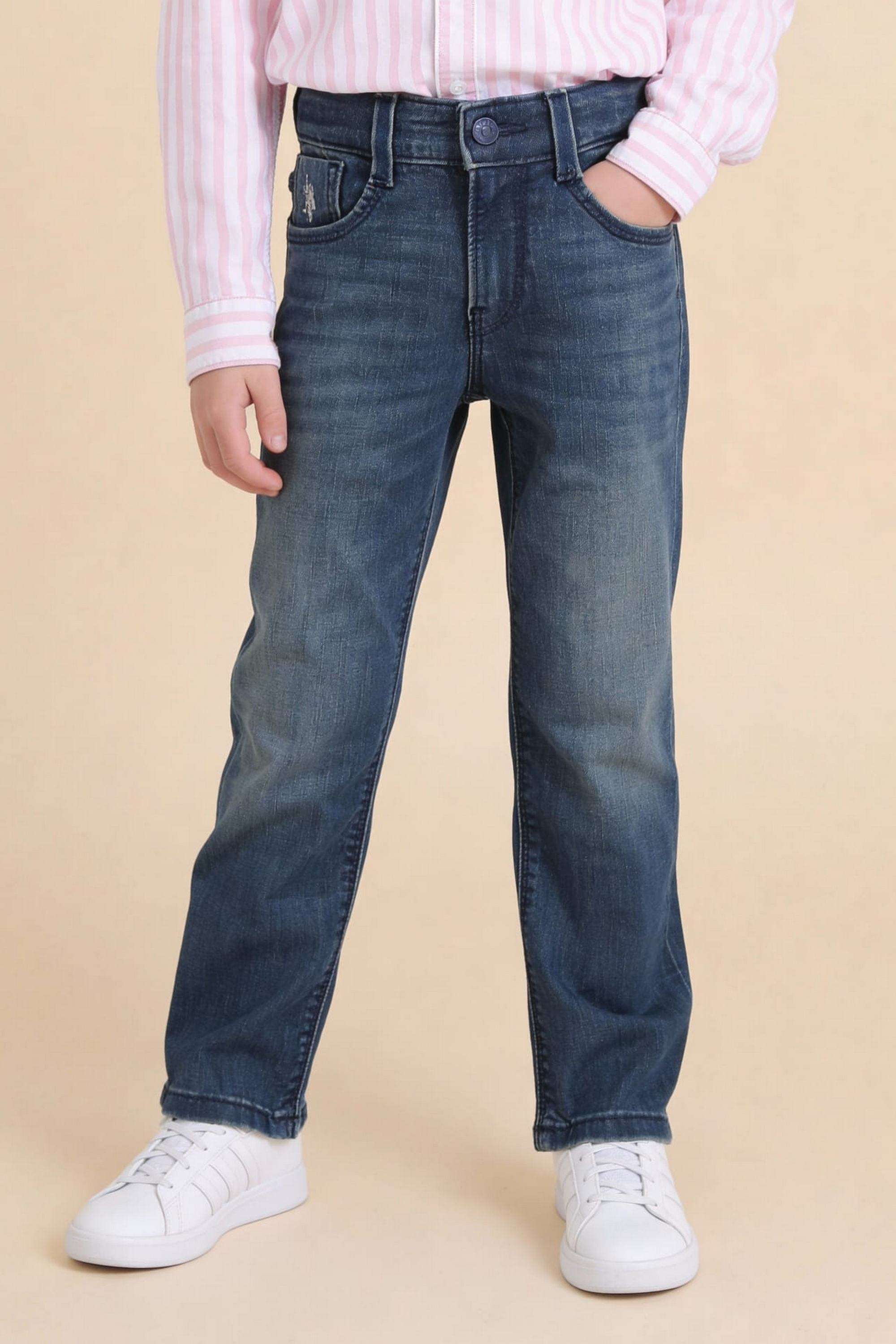 Solid-Cotton-Relaxed-fit-Boys-Jeans