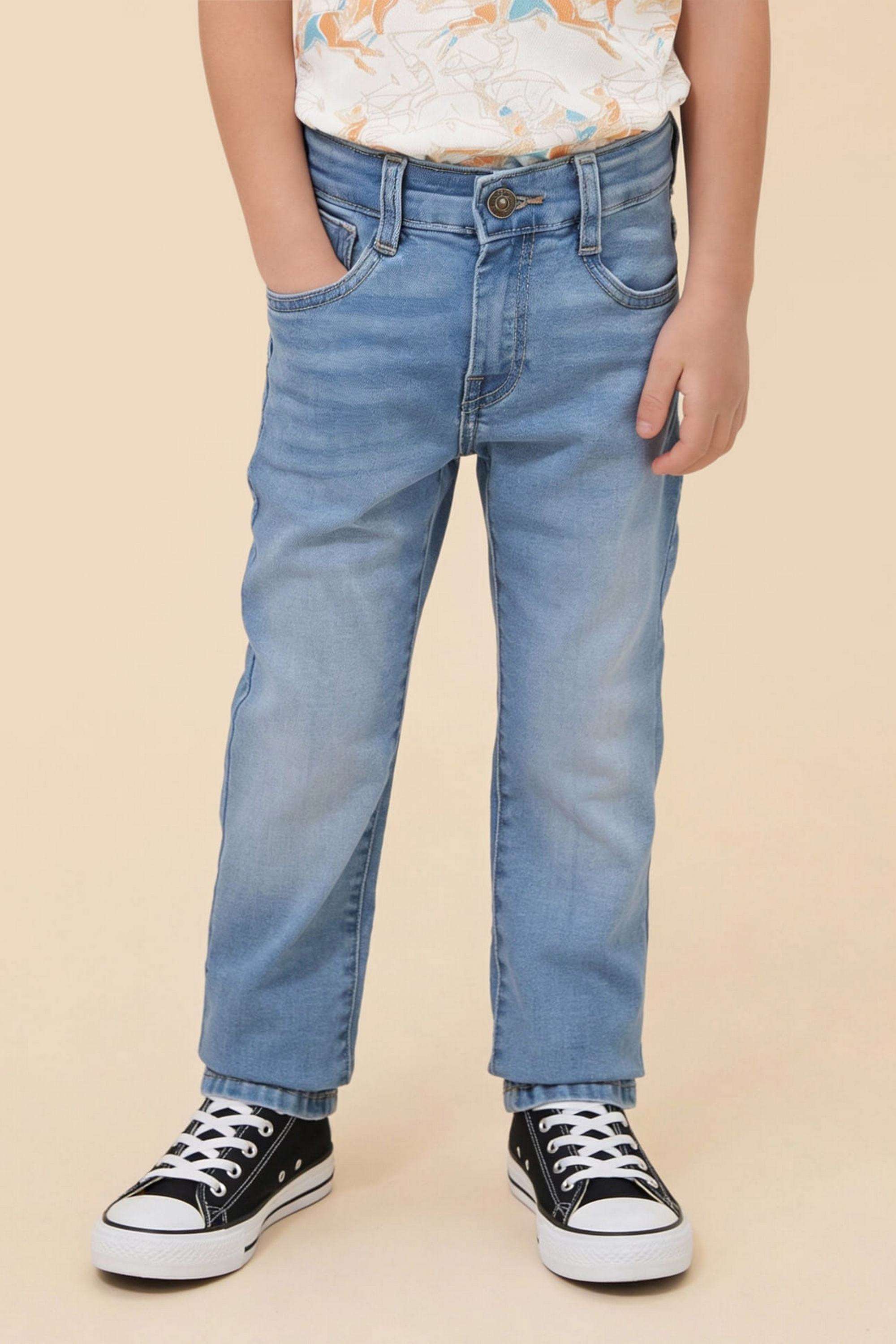 Solid-Cotton-Slim-fit-Boys-Jeans