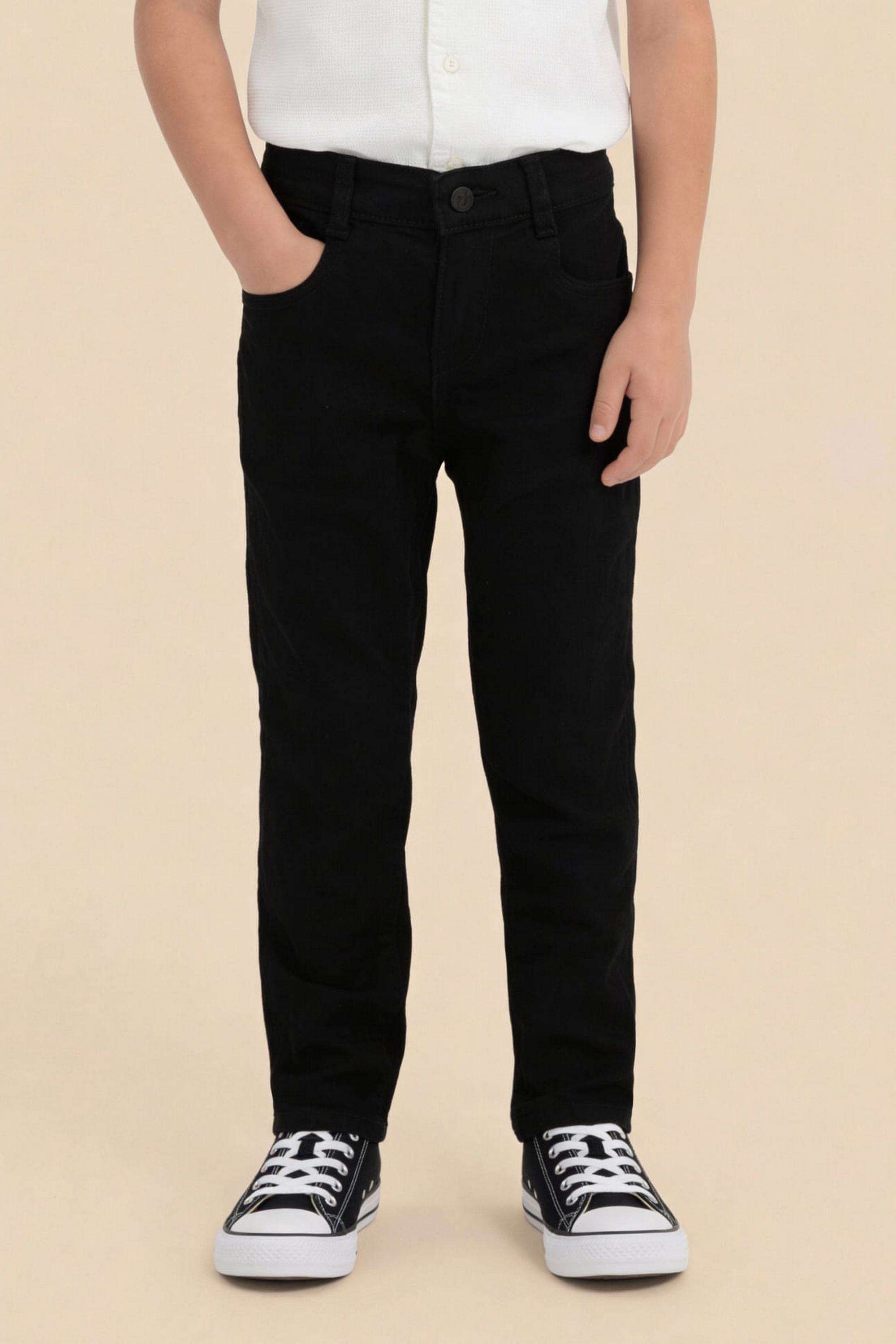 Solid-Cotton-Slim-fit-Boys-Jeans
