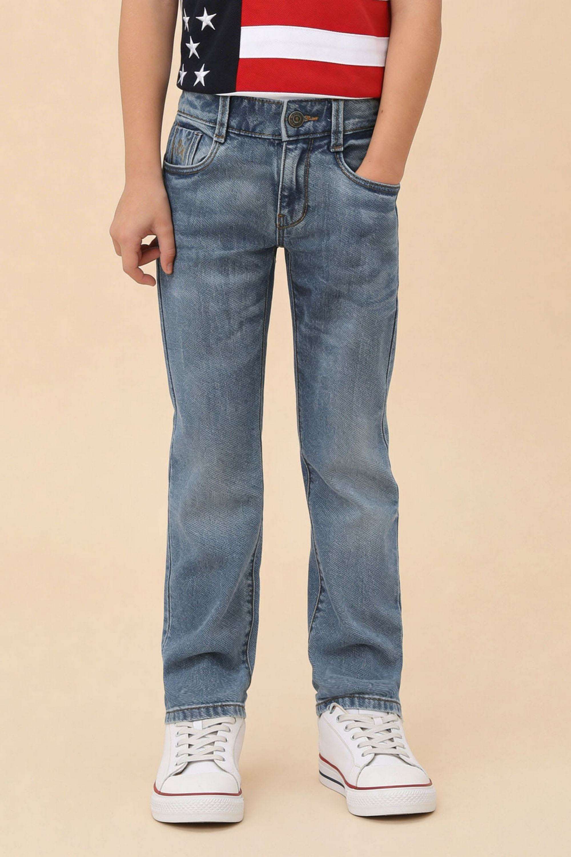 Solid-Cotton-Relaxed-fit-Boys-Jeans