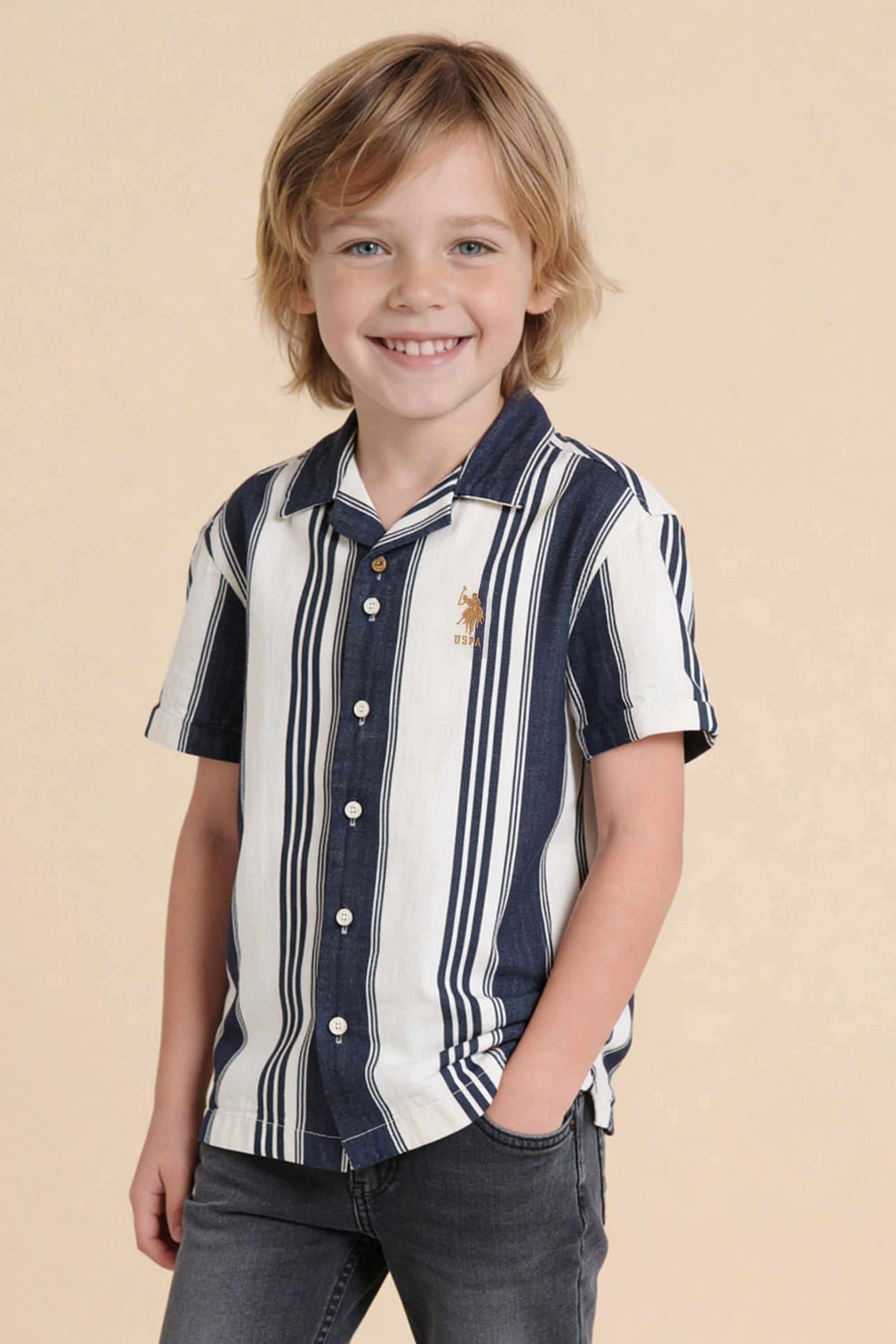 Stripes-Cotton-Collared-Boys-Shirt
