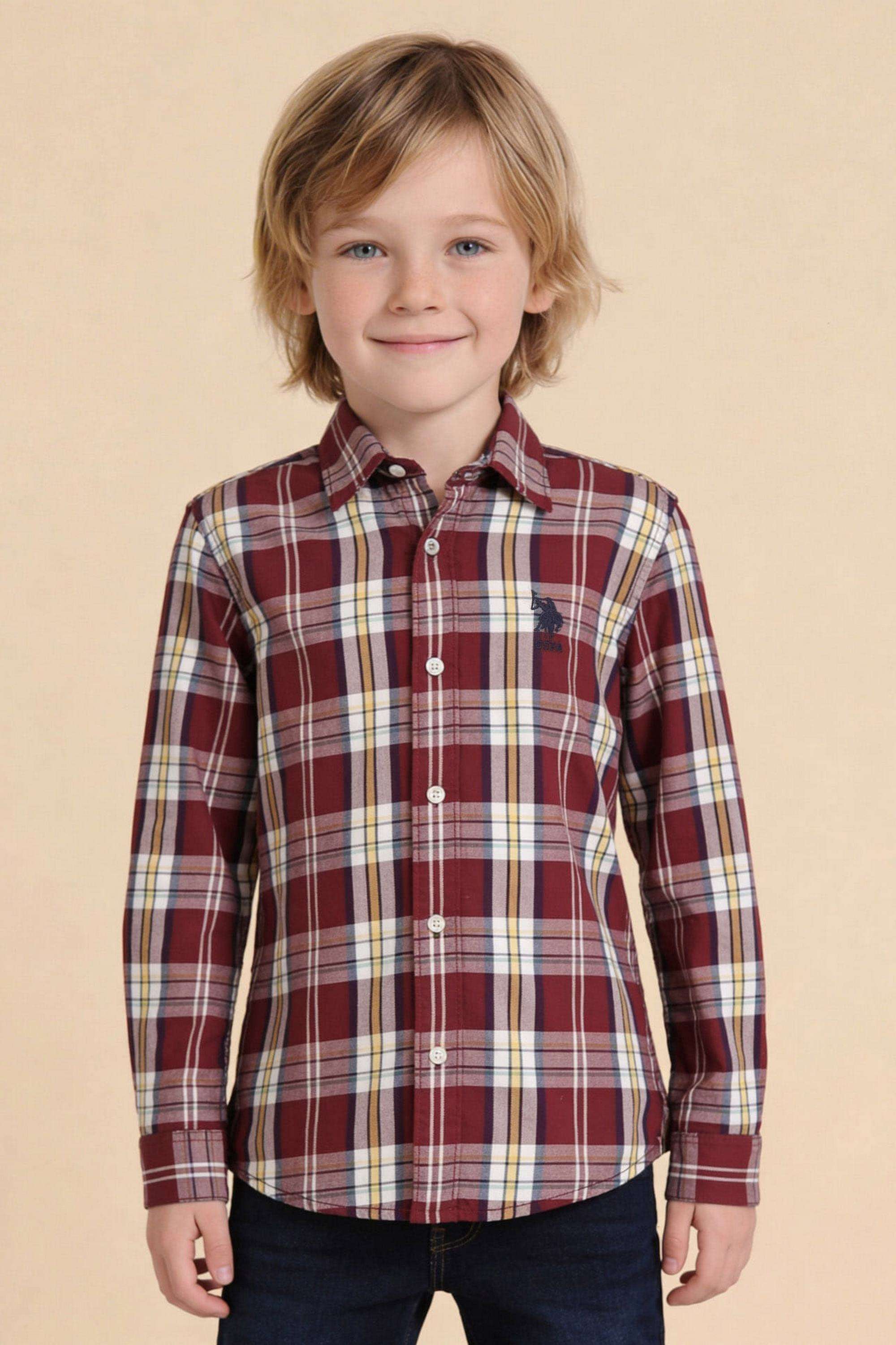 Checks-Cotton-Collared-Boys-Shirt