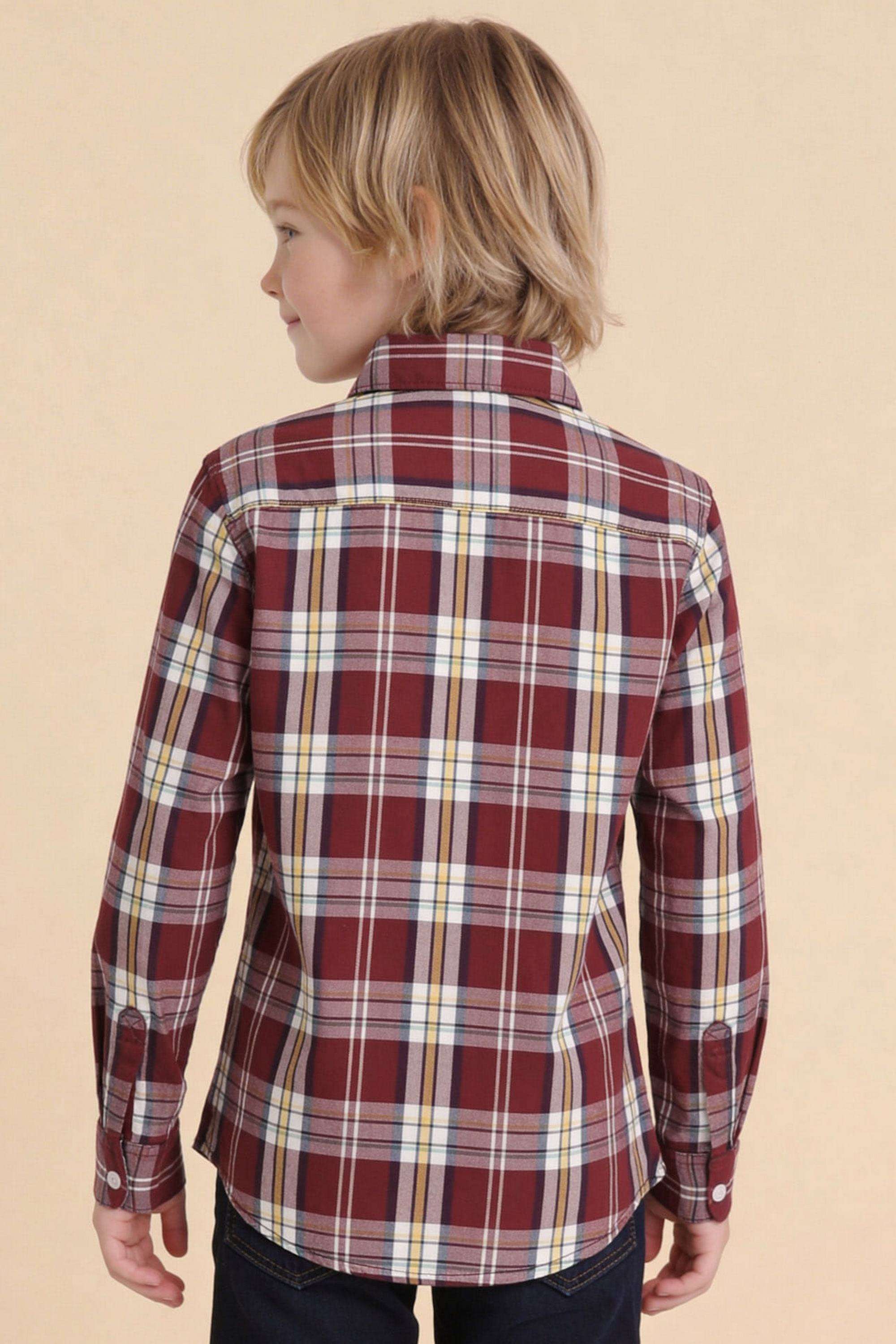 Checks-Cotton-Collared-Boys-Shirt