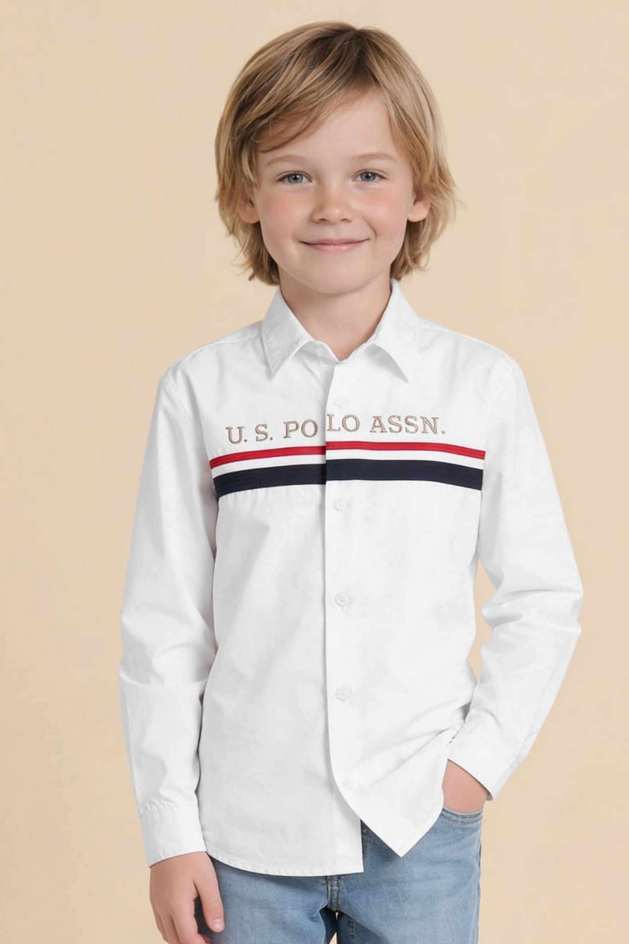 Solid-Cotton-Spread-Collar-Boys-Shirt
