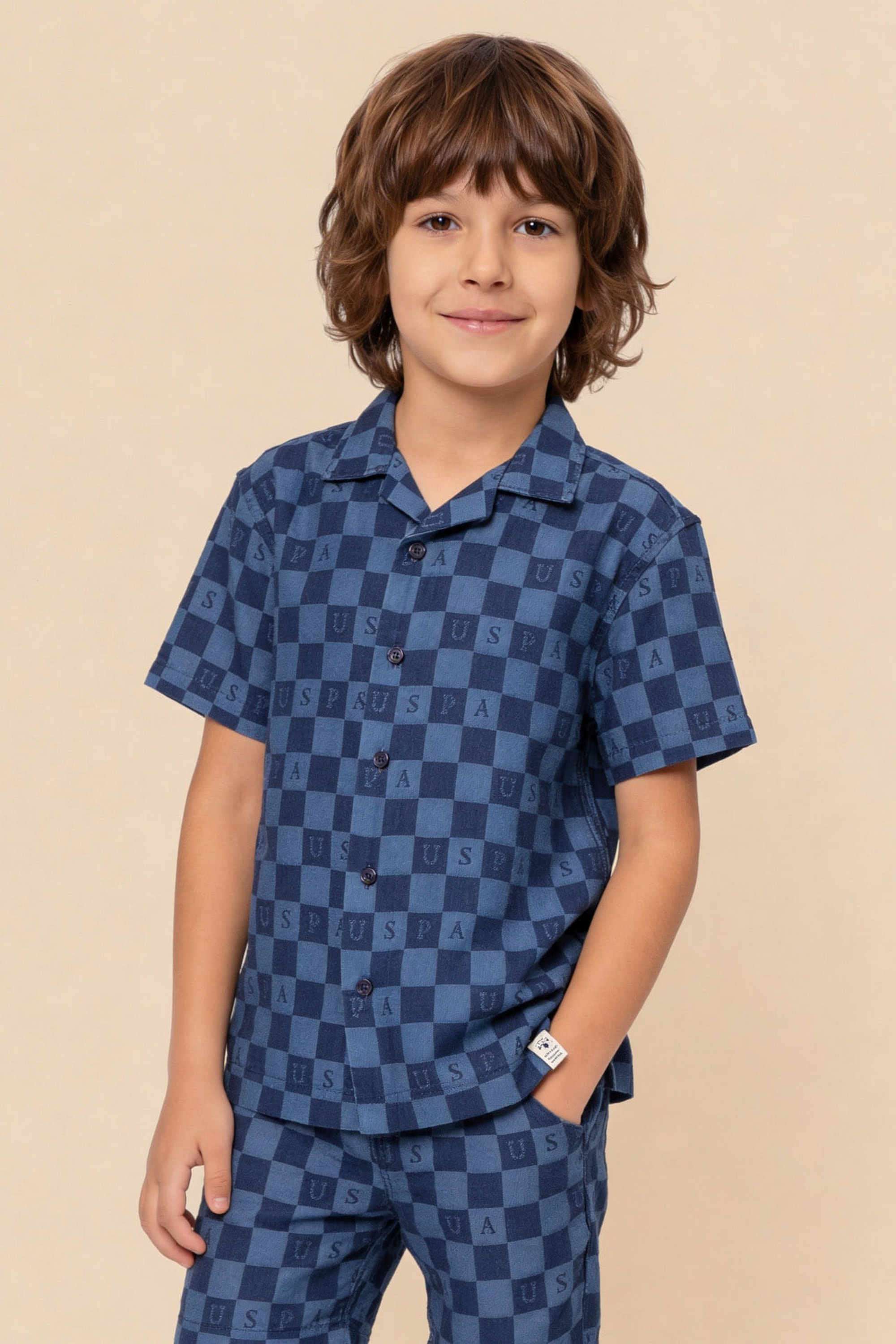 Checks-Cotton-Resort-Collar-Boys-Shirt