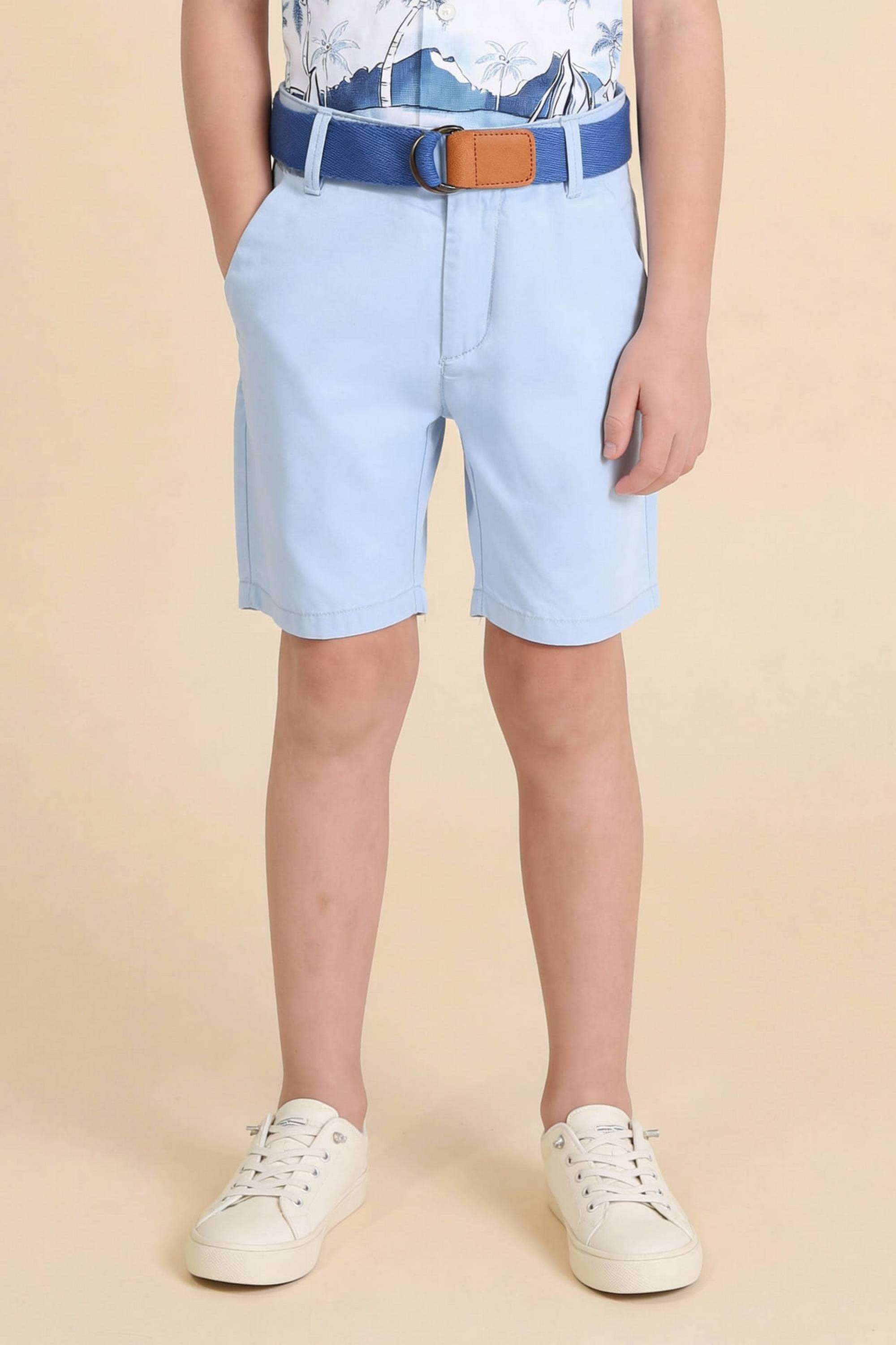 Solid-Cotton-Relaxed-fit-Boys-Shorts