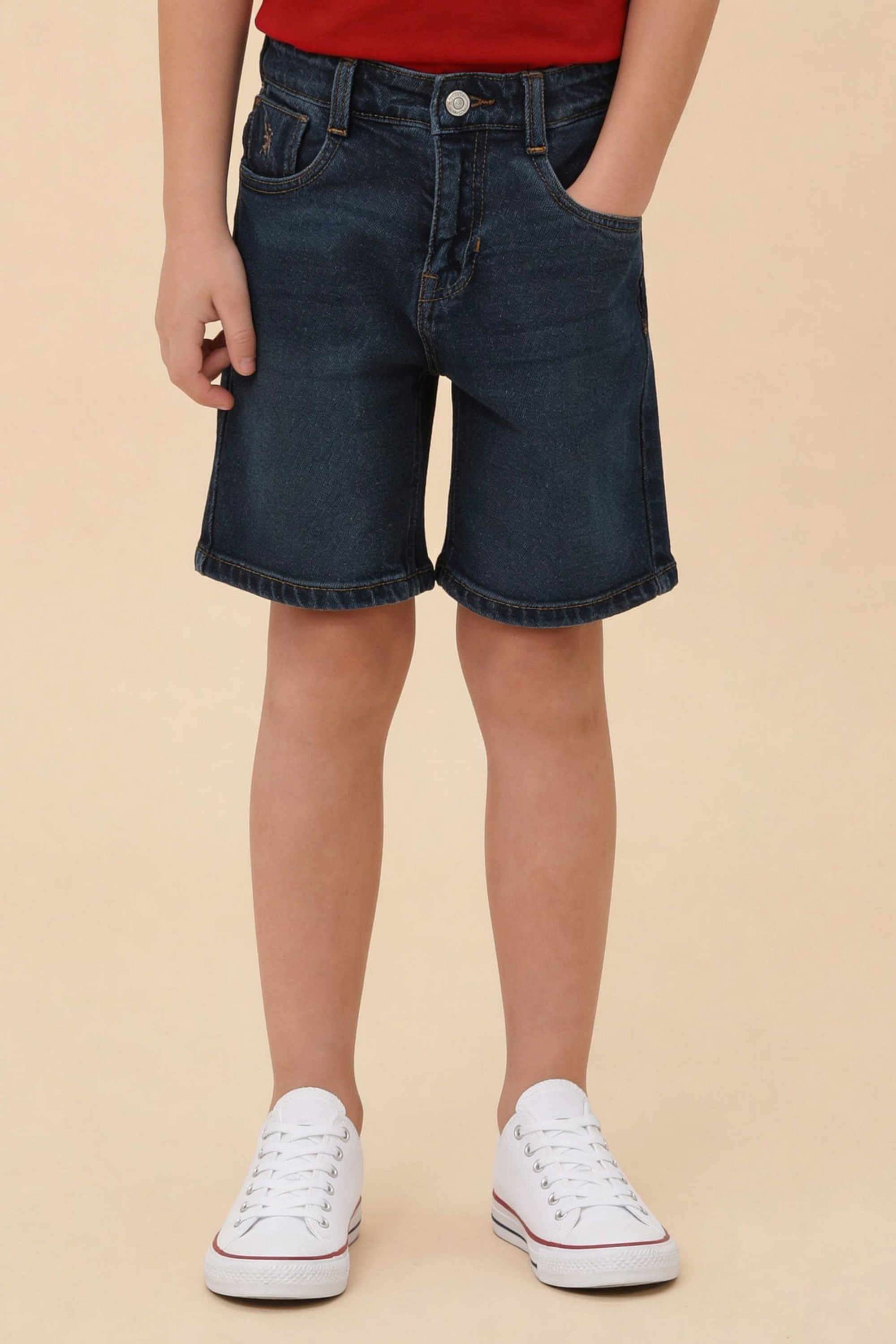 Solid-Cotton-Regular-fit-Boys-Shorts