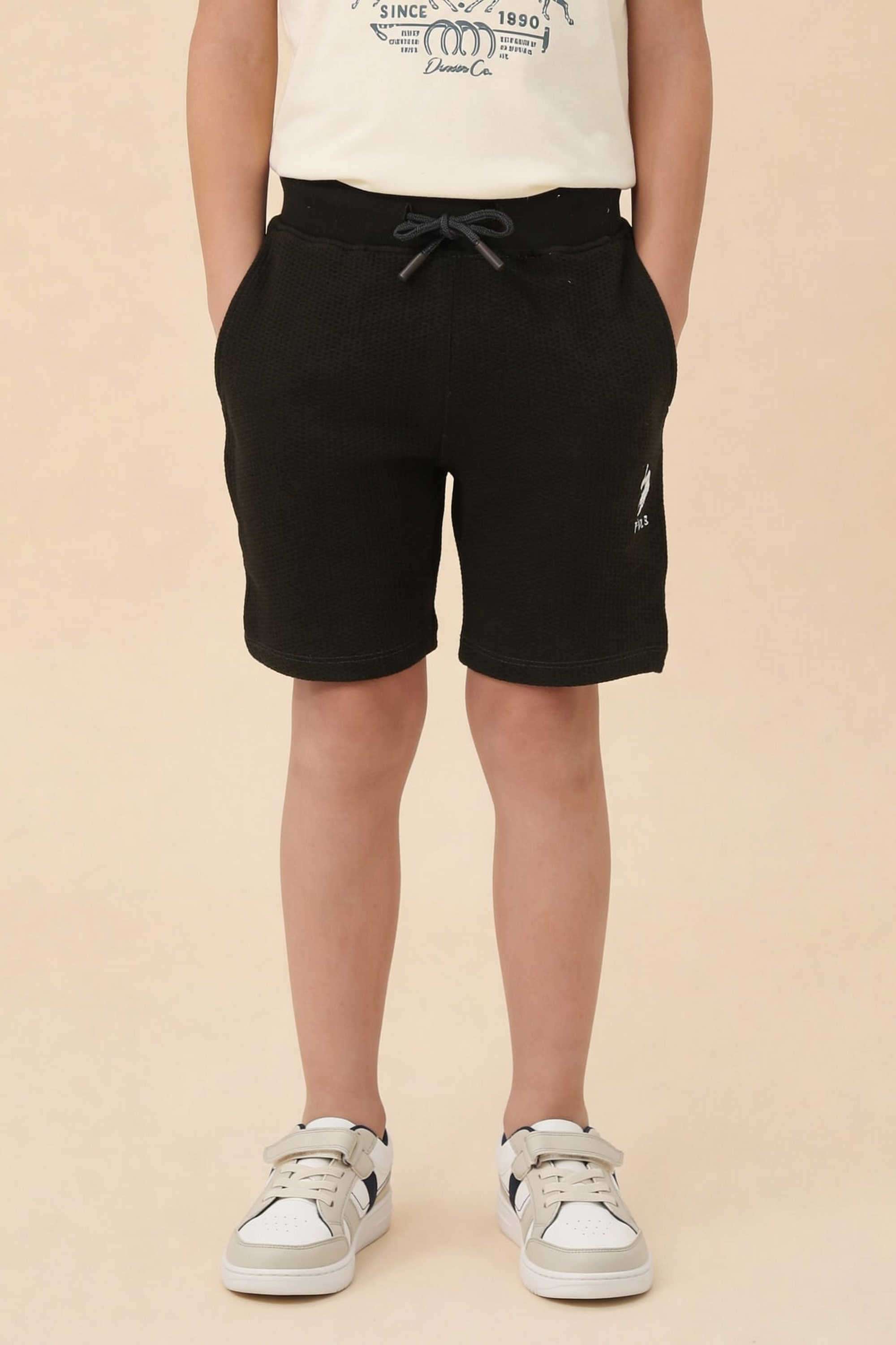 Solid-Cotton-Regular-fit-Boys-Shorts