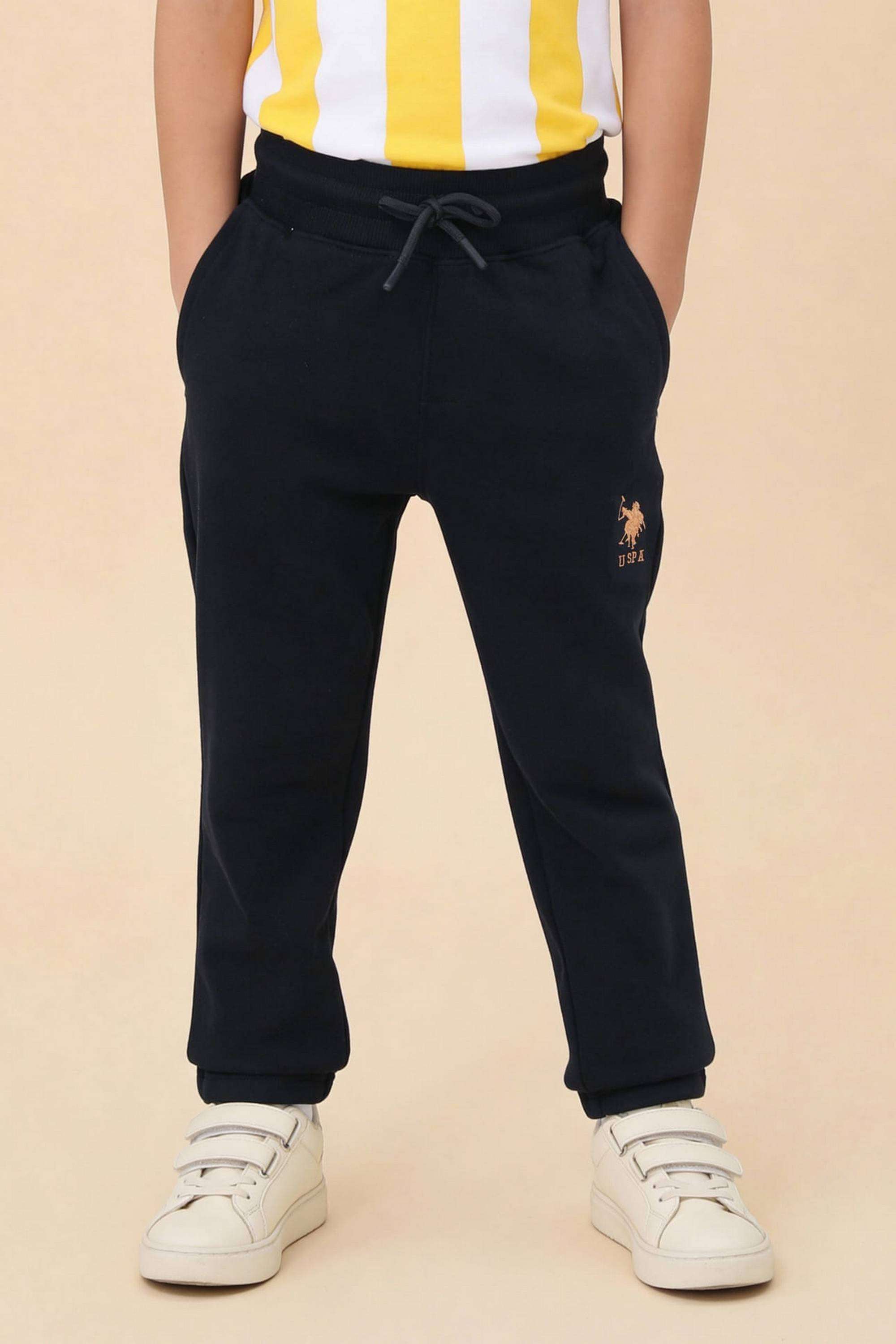 Solid-Cotton-Regular-fit-Boys-Joggers