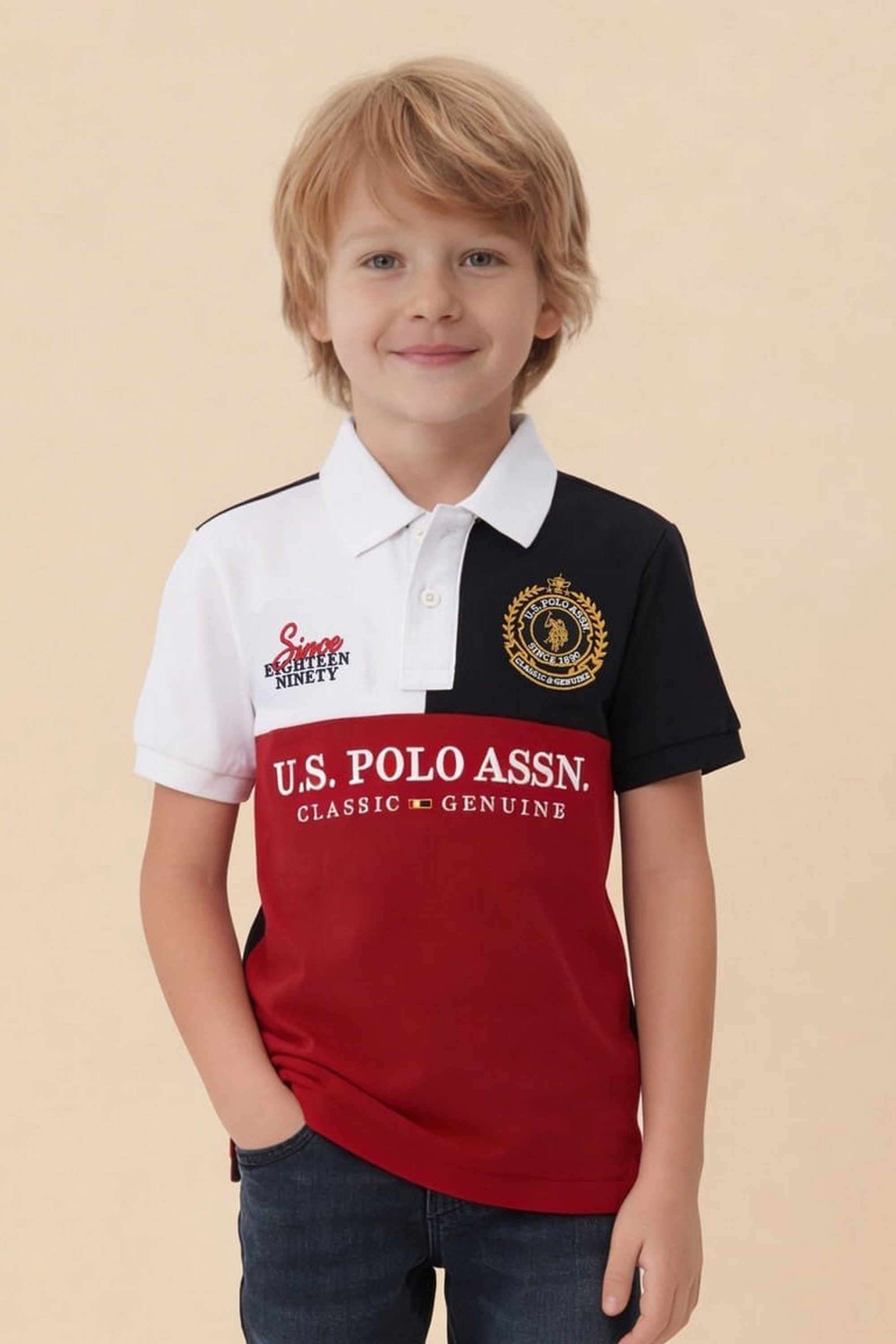 Color-Block-Cotton-Polo-Boys-T-Shirt