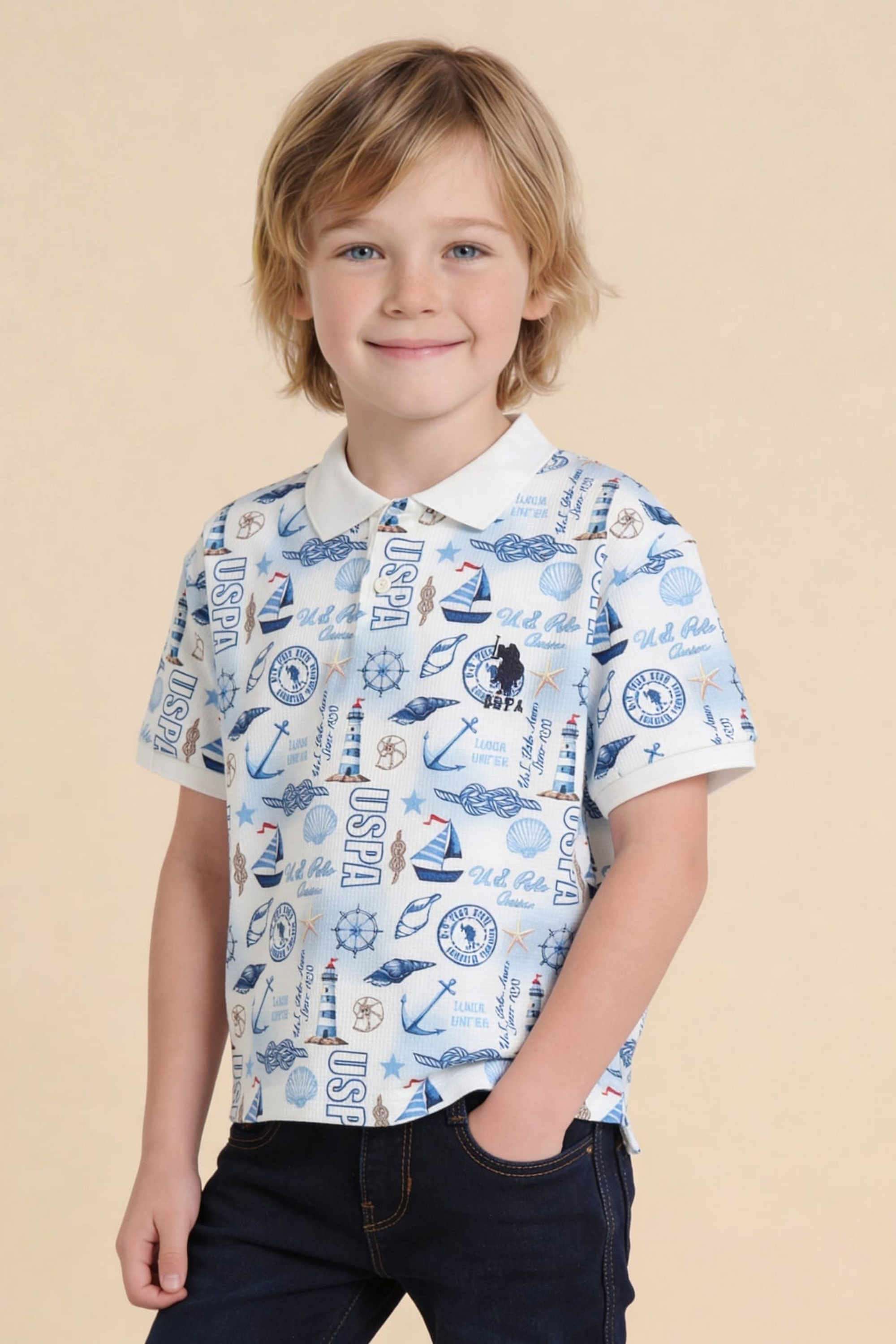 Printed-Polyester-Polo-Boys-T-Shirt