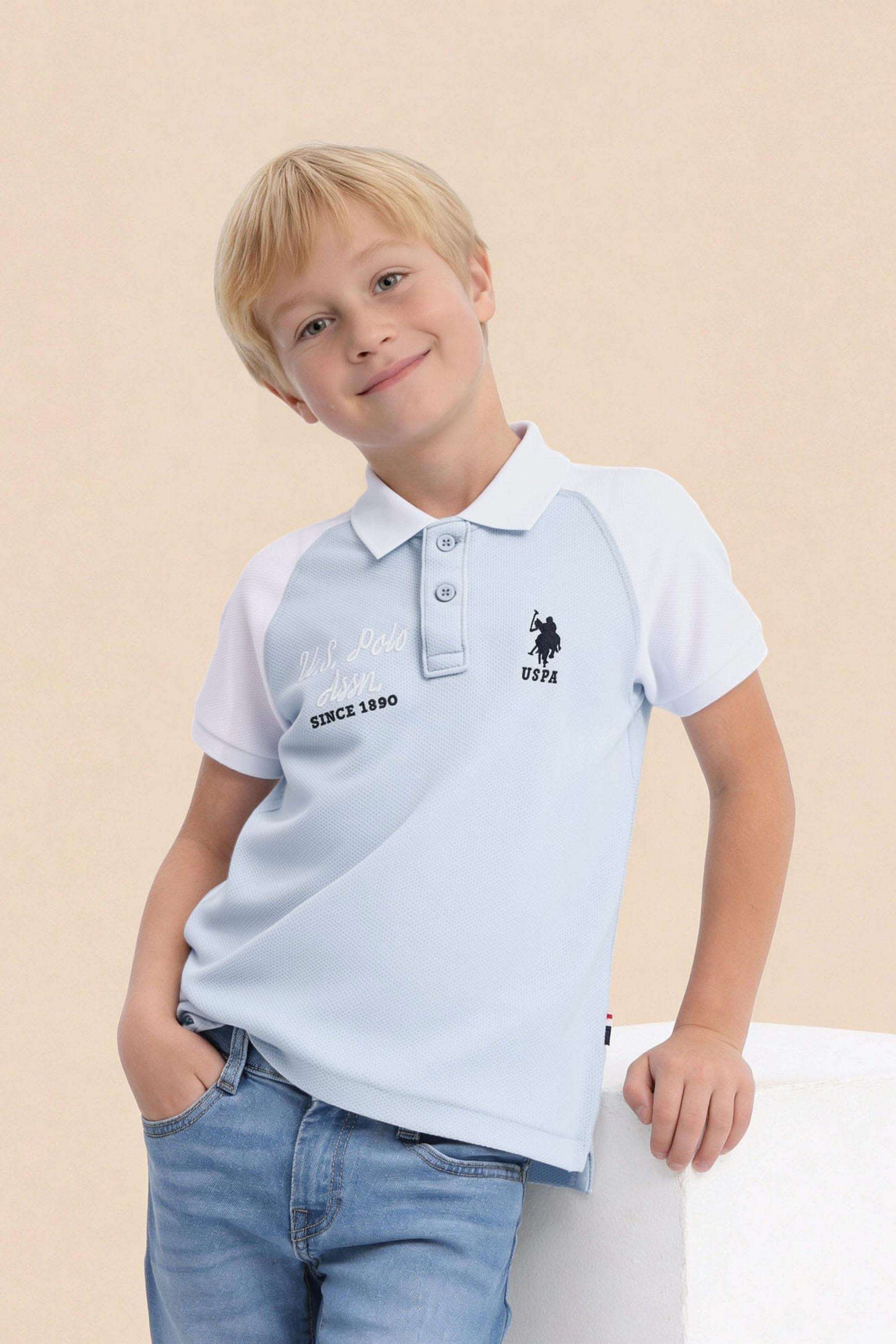 Color-Block-Cotton-Collared-Boys-Shirt