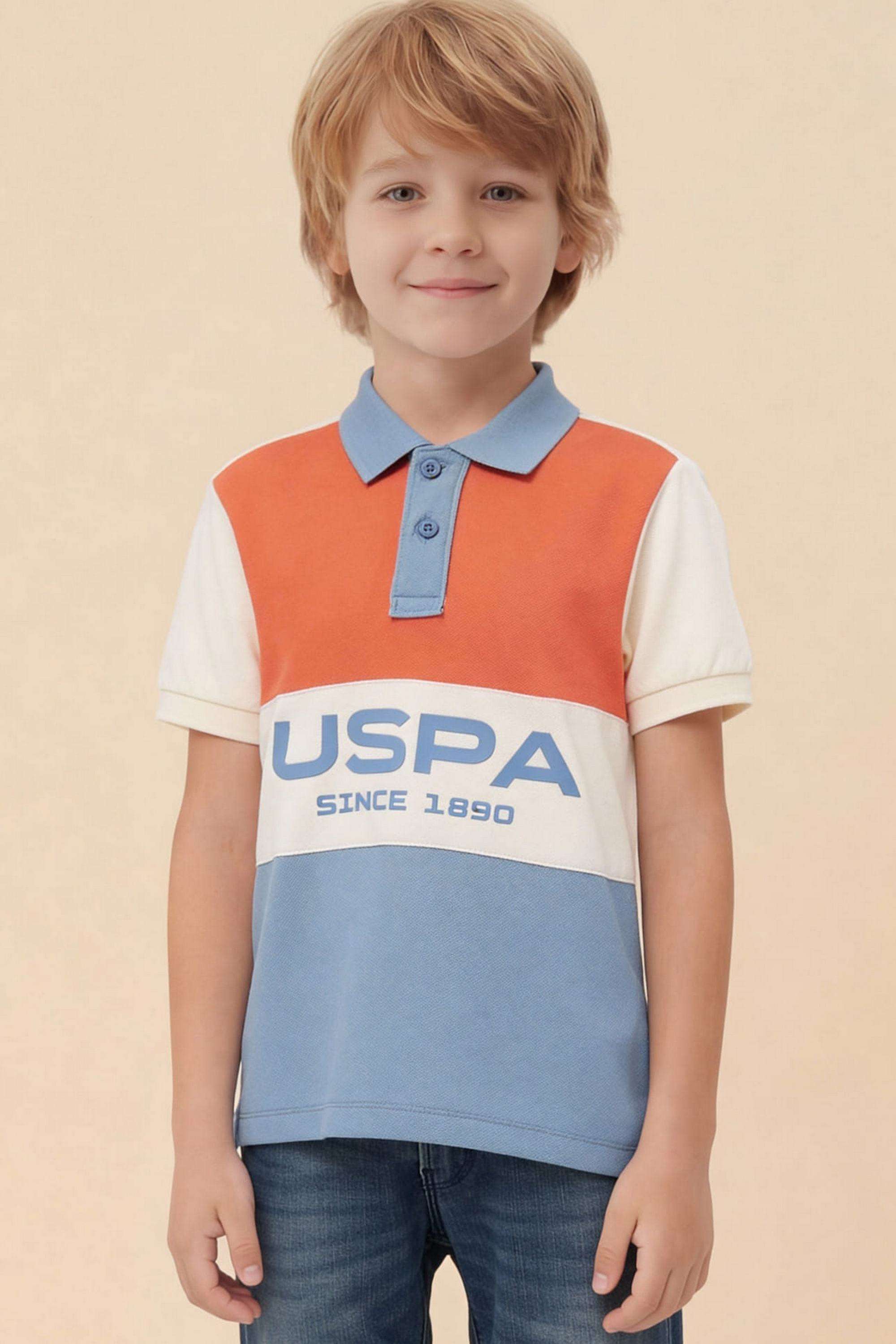Color-Block-Cotton-Collared-Boys-Shirt