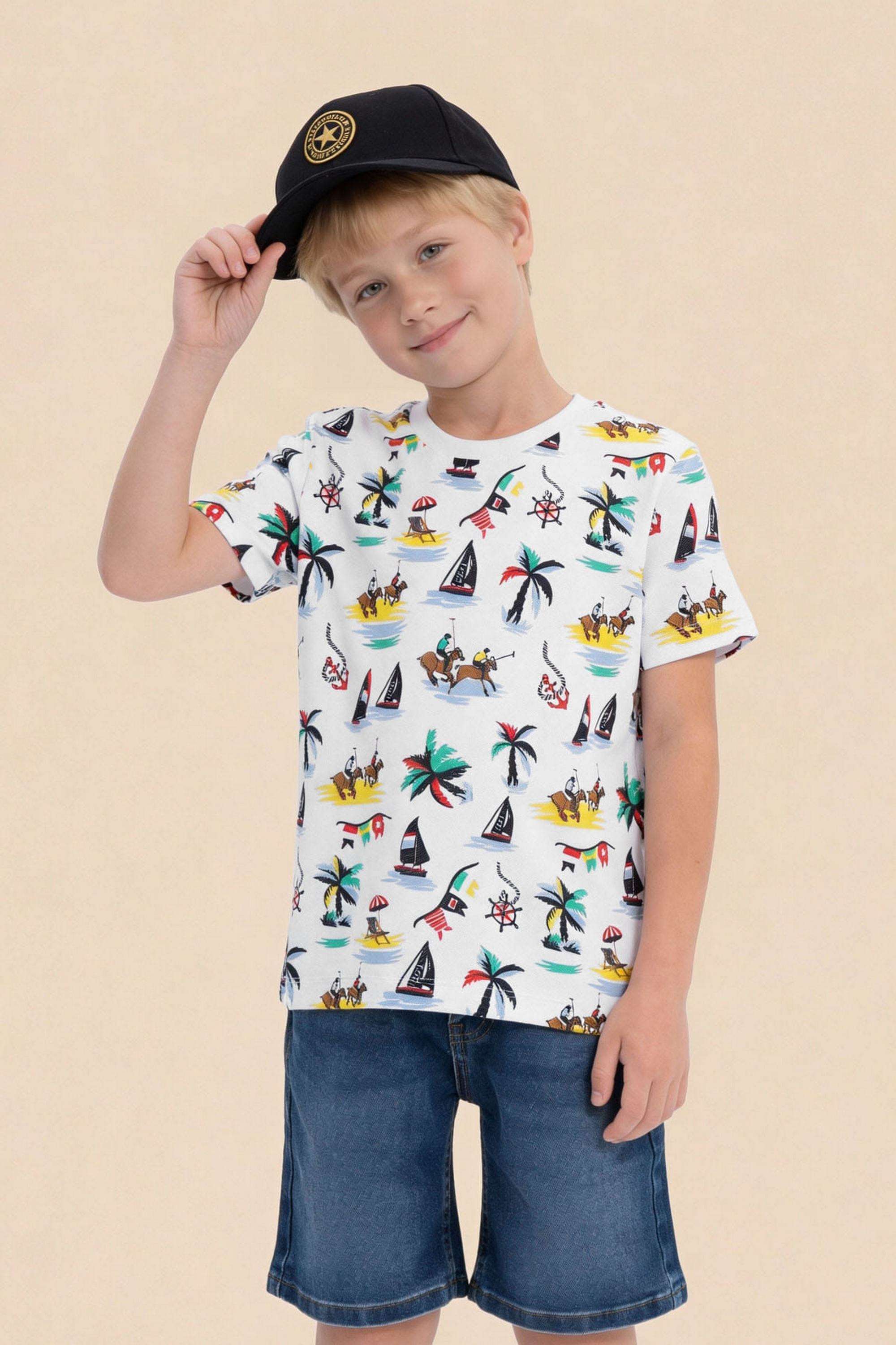 Printed-Cotton-Round-Neck-Boys-T-Shirt