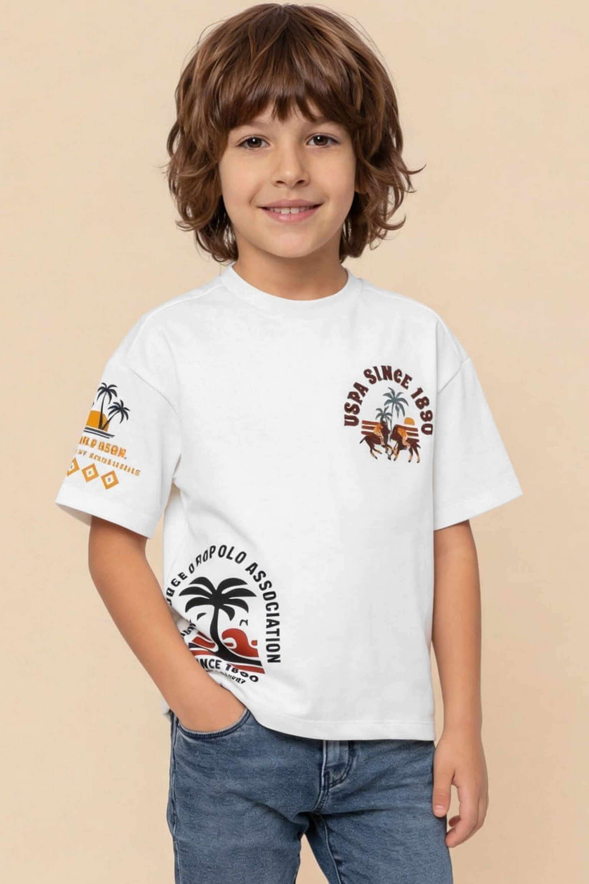 Printed-Cotton-Round-Neck-Boys-T-Shirt