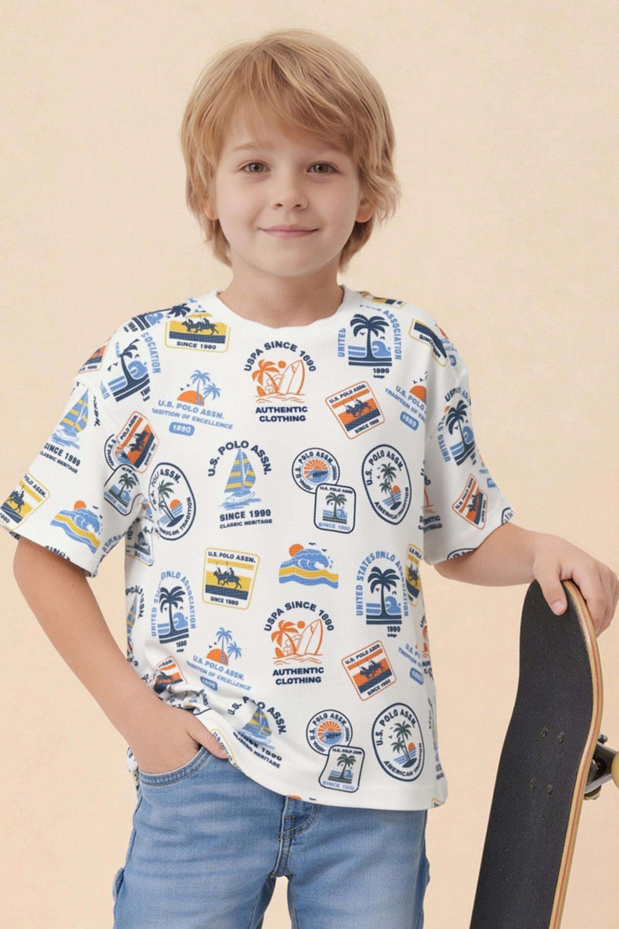 Printed-Cotton-Round-Neck-Boys-T-Shirt