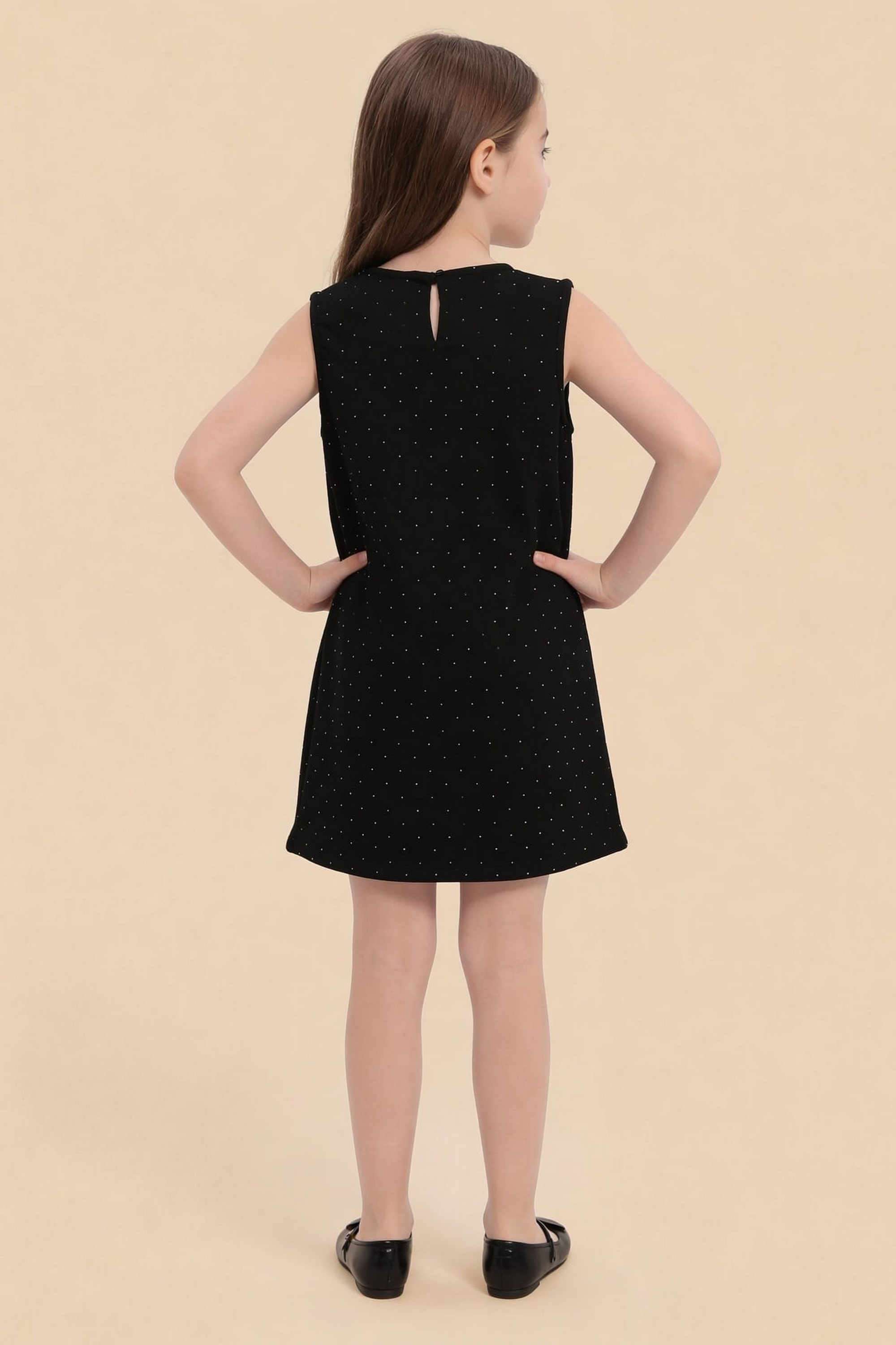 Embellished-Rayon-Round-Neck-Girls-Casual-Wear-Dress