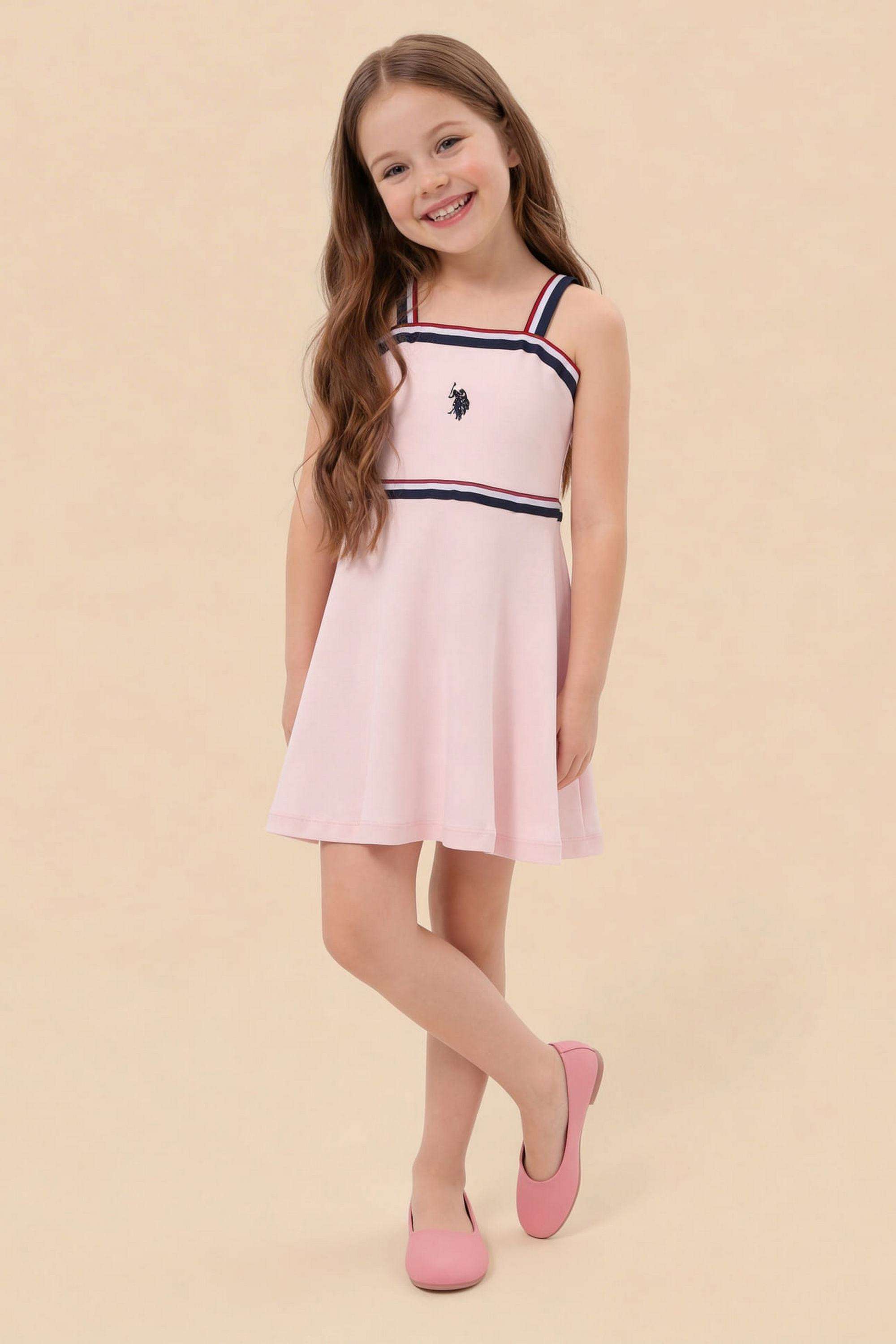 Solid-Cotton-Square-neck-Girls-Casual-Wear-Dress