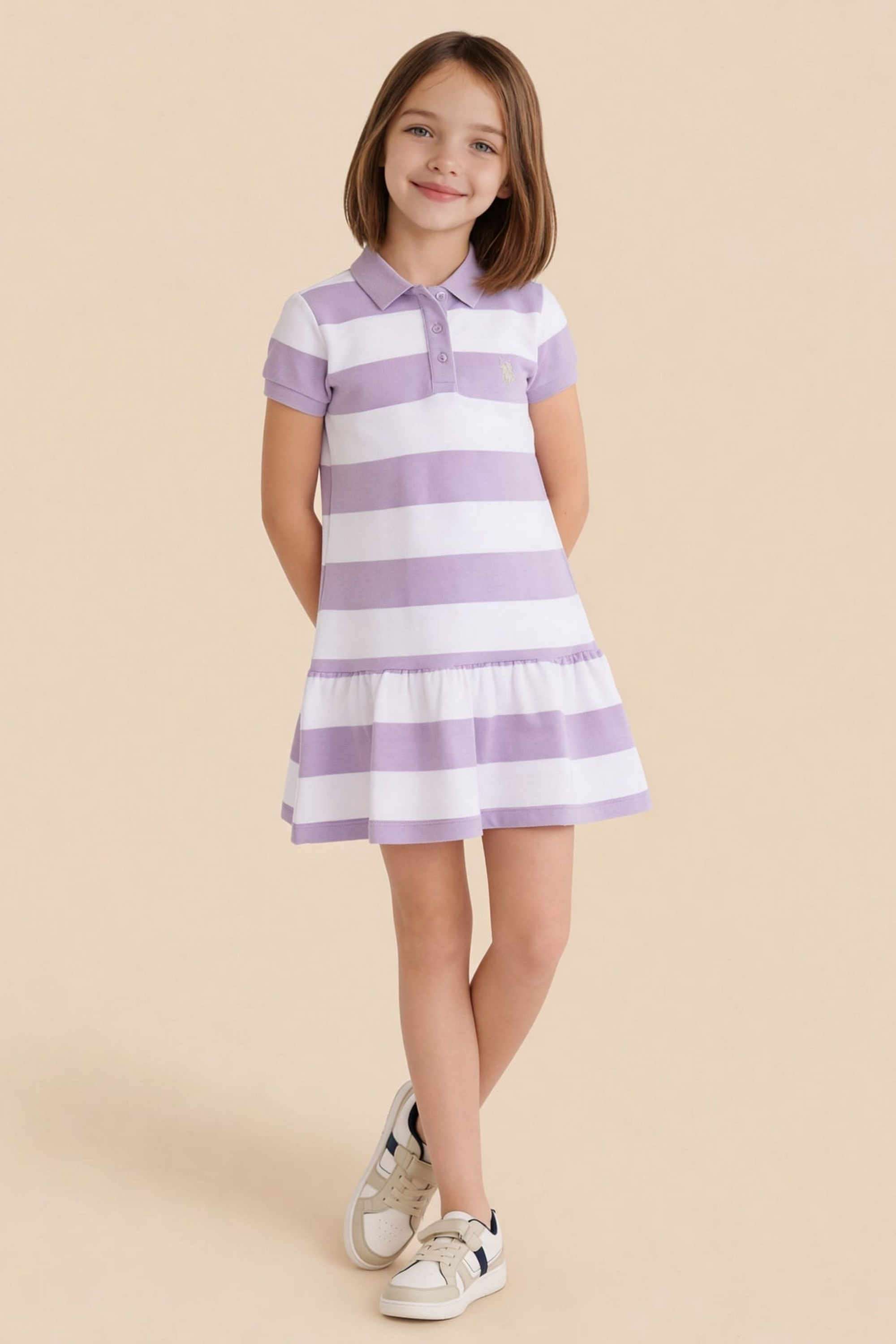 Stripes-Cotton-Polo-Girls-Casual-Wear-Dress