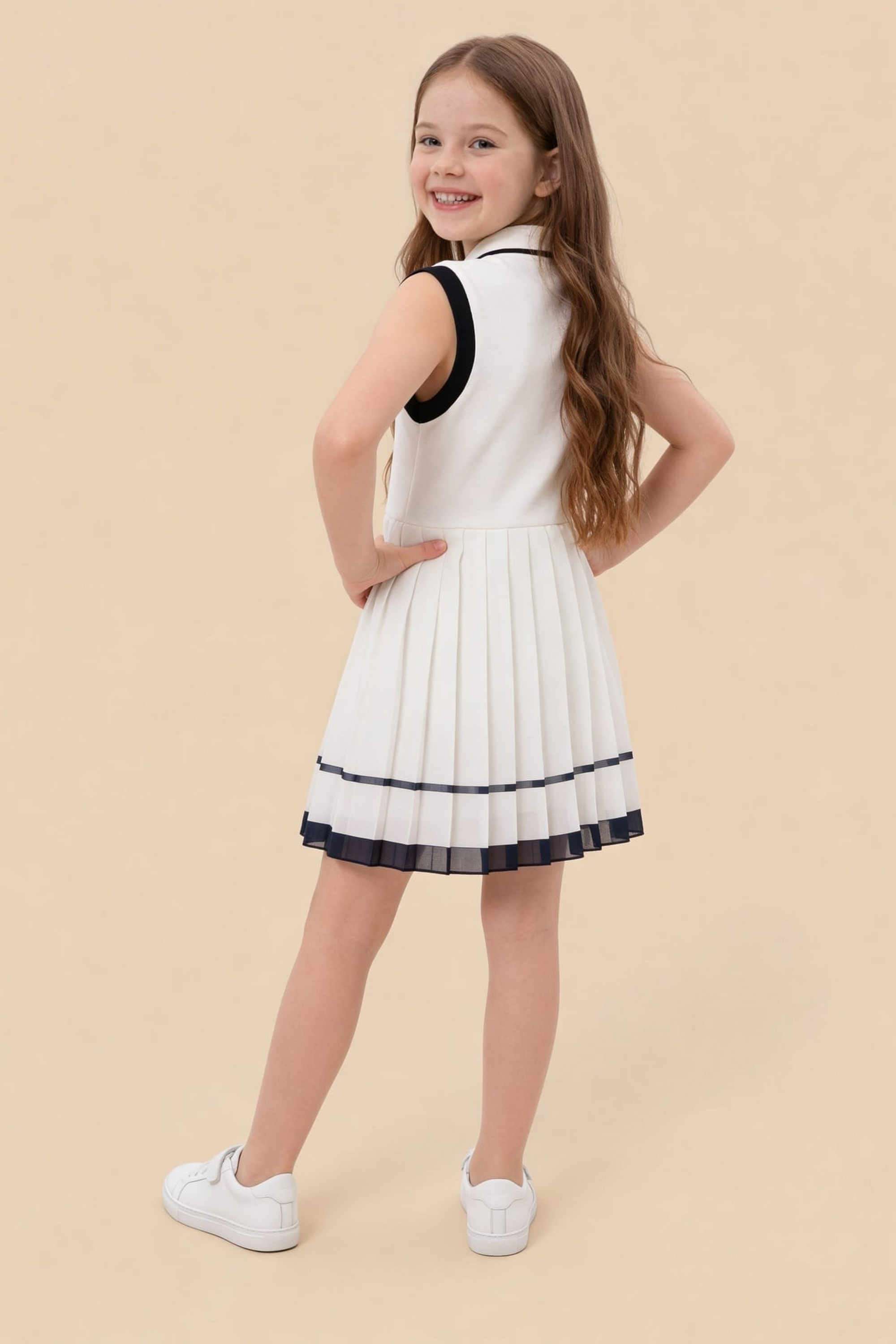 Solid-Cotton-Polo-Girls-Casual-Wear-Dress