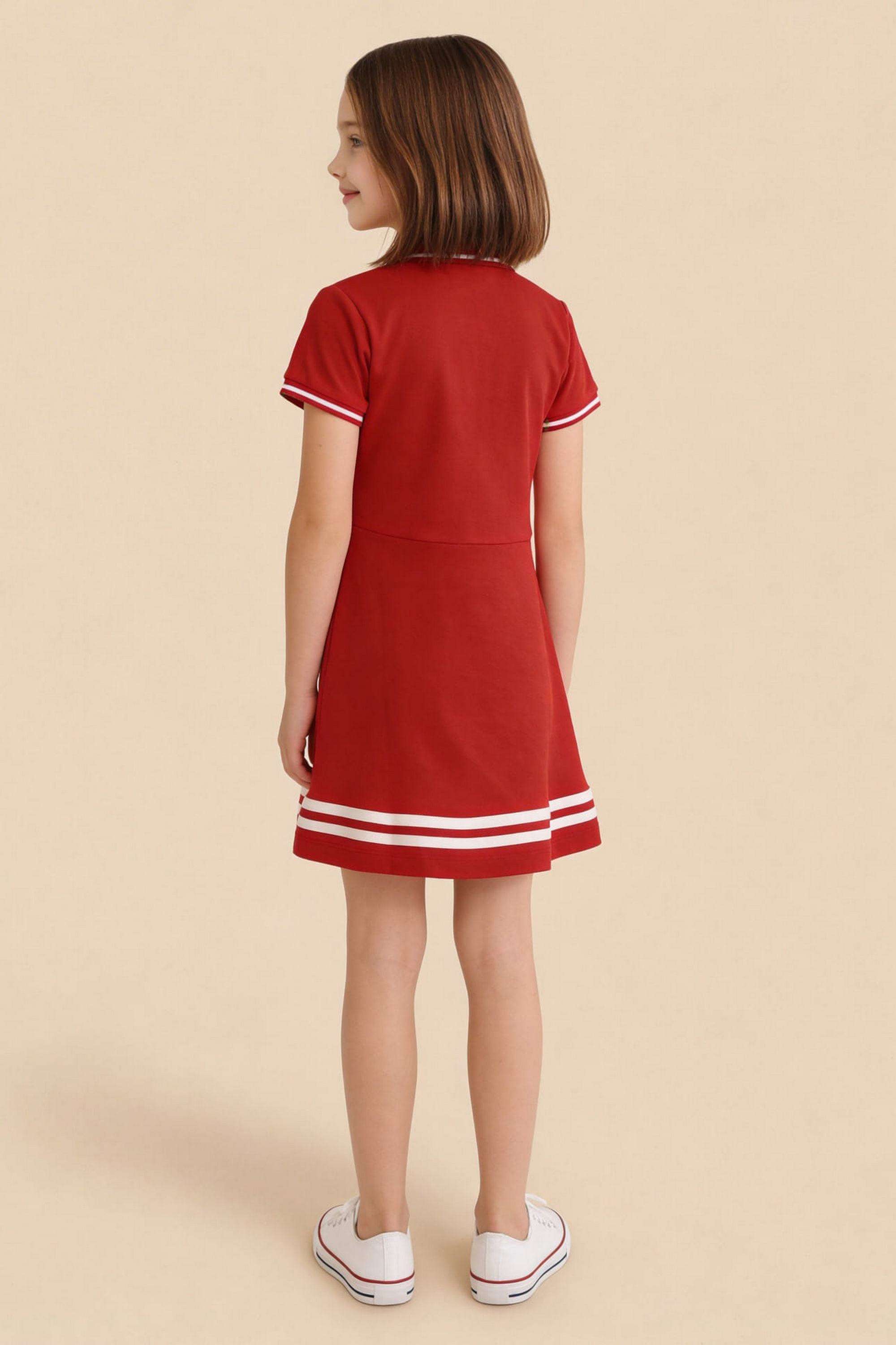 Solid-Cotton-Polo-Girls-Casual-Wear-Dress