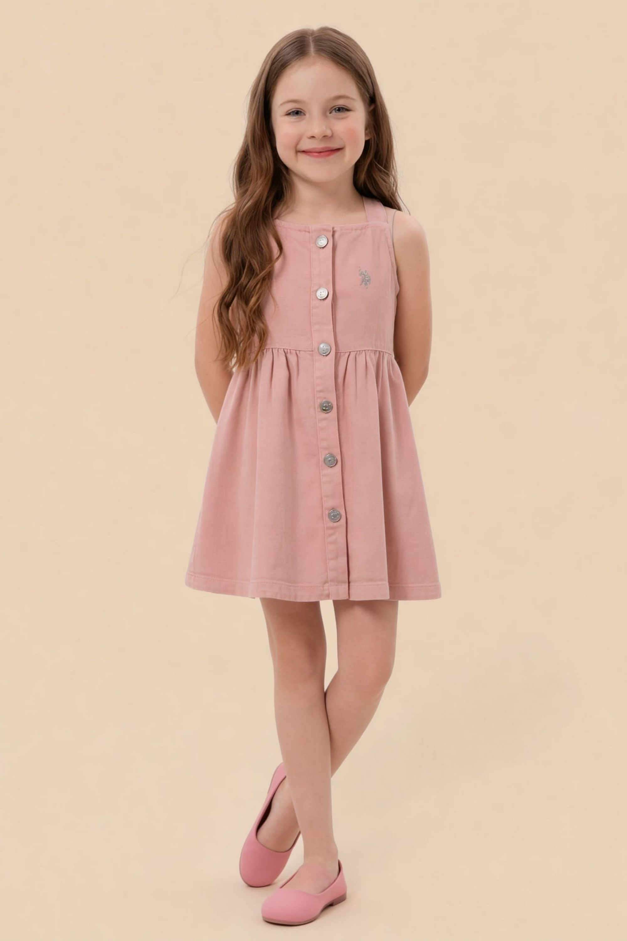 Solid-Cotton-Square-neck-Girls-Casual-Wear-Dress